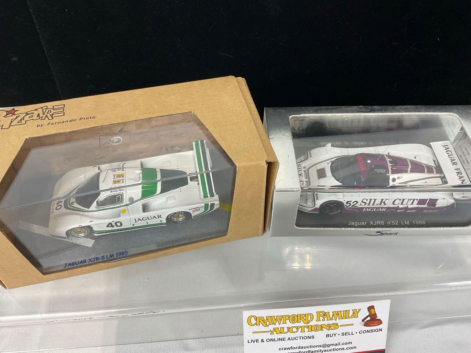 Pair of 1/43 Scale Diecast Car Models, 1985 & 6 Jaguar XJR5 & -6, Le Mans 24H Brian Redman - 2