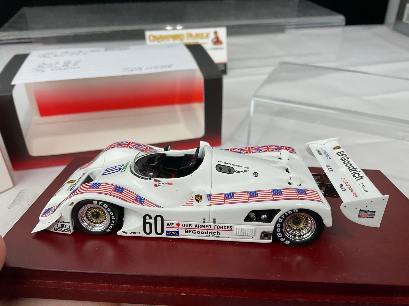 2 TrueScale Minis 1/43 Scale Diecast Car Models, 1 signed by Derek Bell, Porsche 935 & 1991 966 #60 - 10