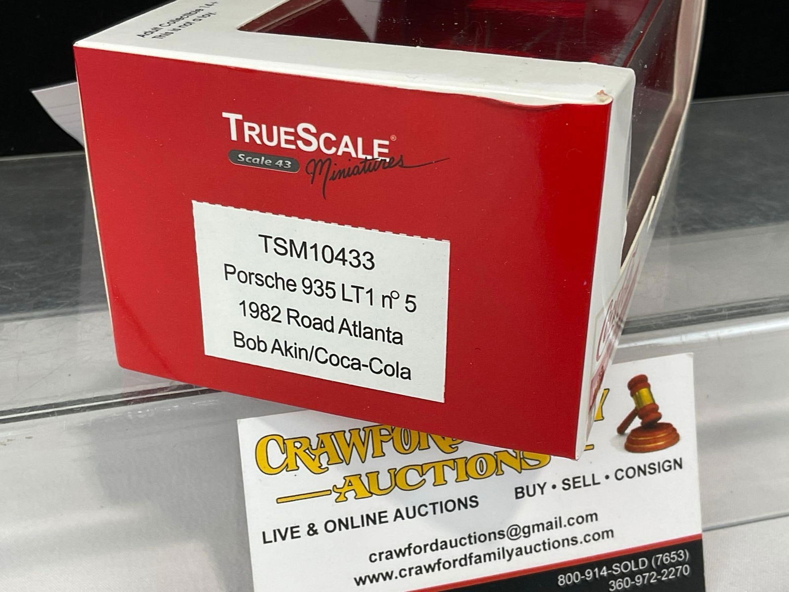 2 TrueScale Minis 1/43 Scale Diecast Car Models, 1 signed by Derek Bell, Porsche 935 & 1991 966 #60 - 3