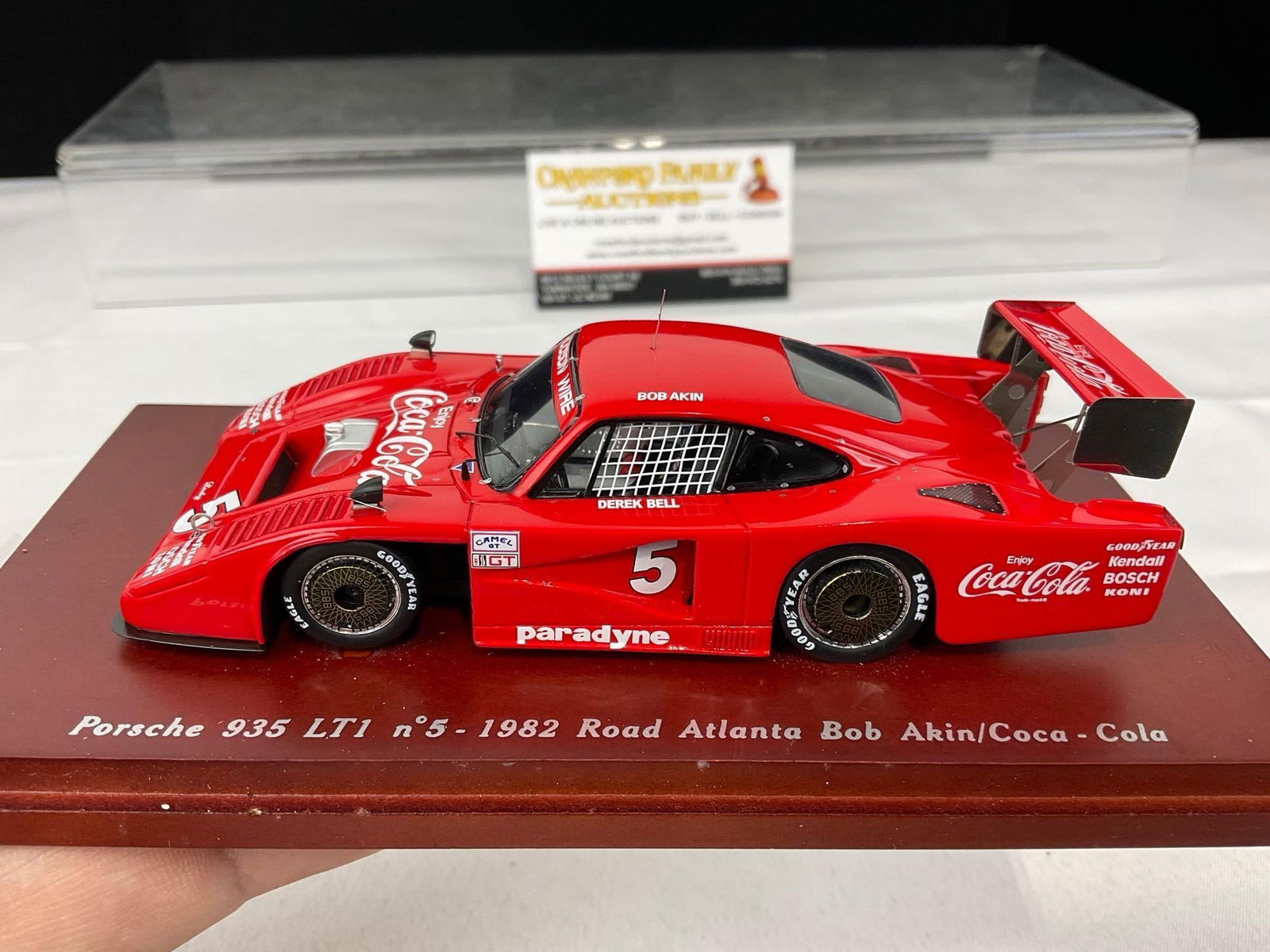 2 TrueScale Minis 1/43 Scale Diecast Car Models, 1 signed by Derek Bell, Porsche 935 & 1991 966 #60 - 5