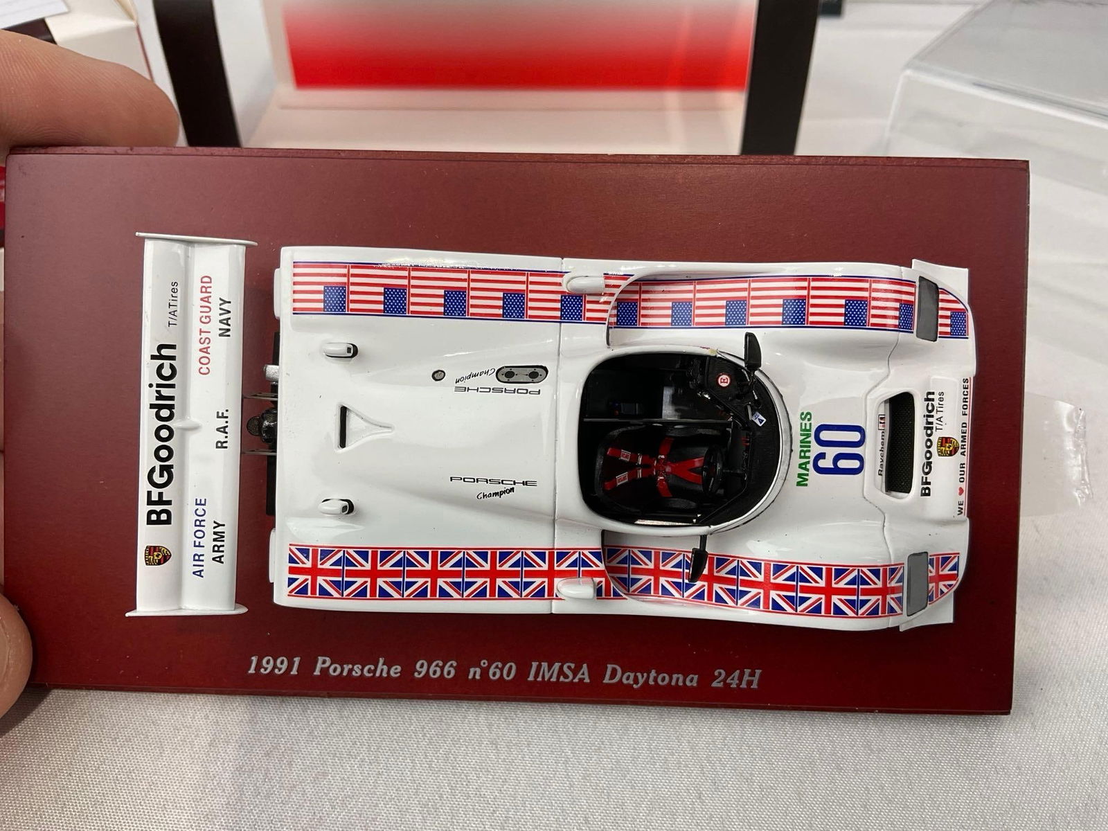 2 TrueScale Minis 1/43 Scale Diecast Car Models, 1 signed by Derek Bell, Porsche 935 & 1991 966 #60 - 9