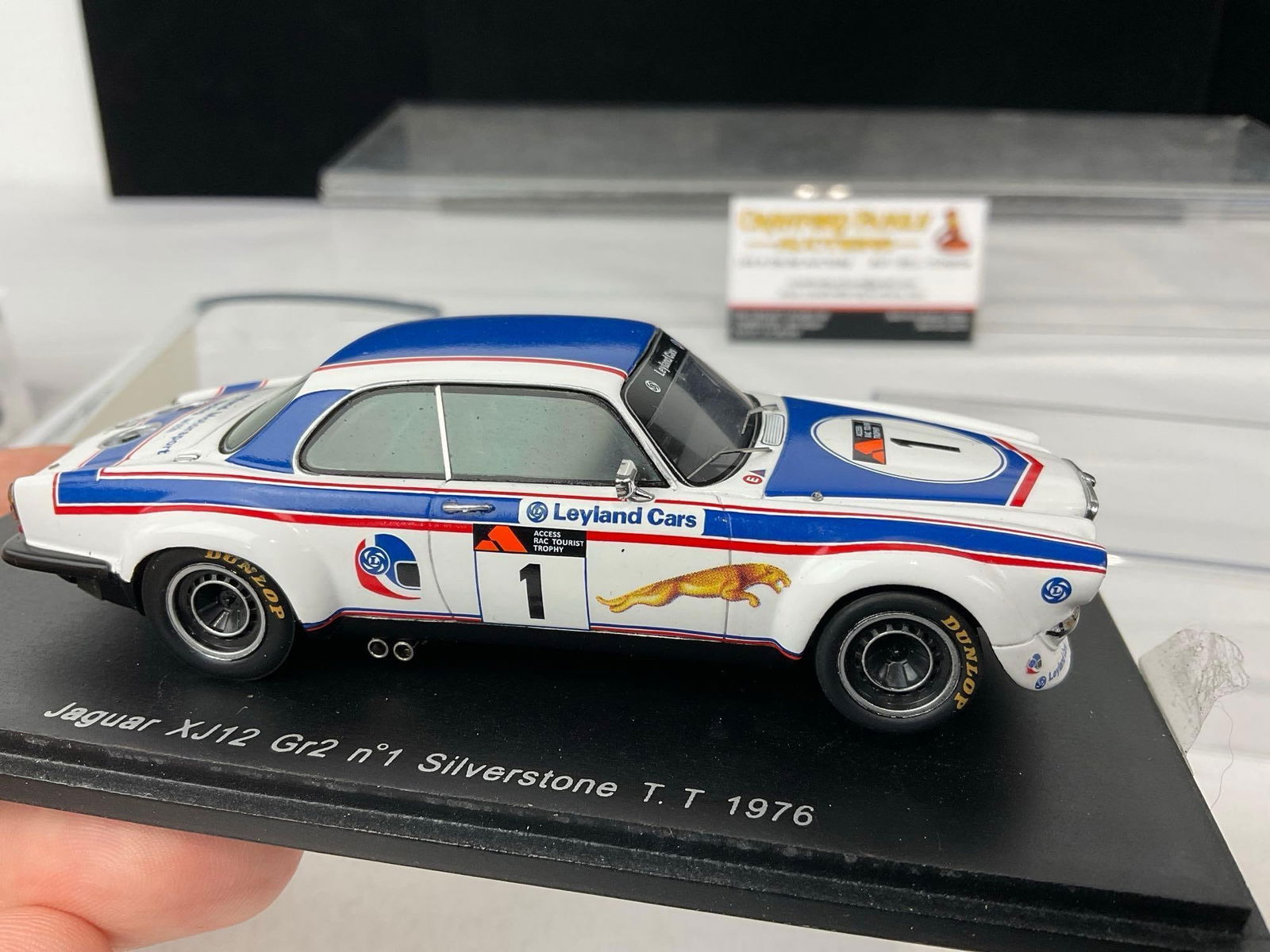 2 Spark 1/43 Scale Diecast Car Models 76 Jaguar XJ12 & 91 Porsche 962C LM24H, Derek Bell - 3