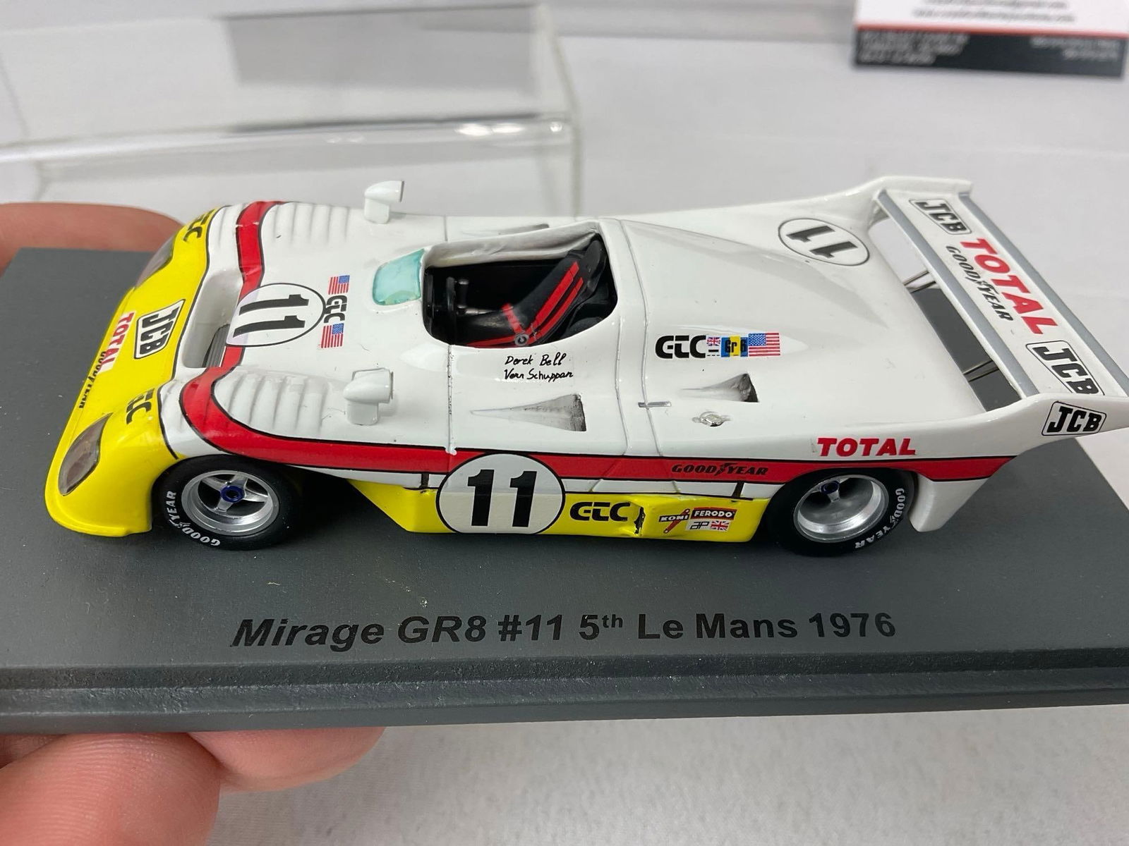 2 1/43 Scale Diecast Car Models, 1976 Mirage GR8 LM24H & 1977 Jaguar XJ12C TT, Derek Bell - 4