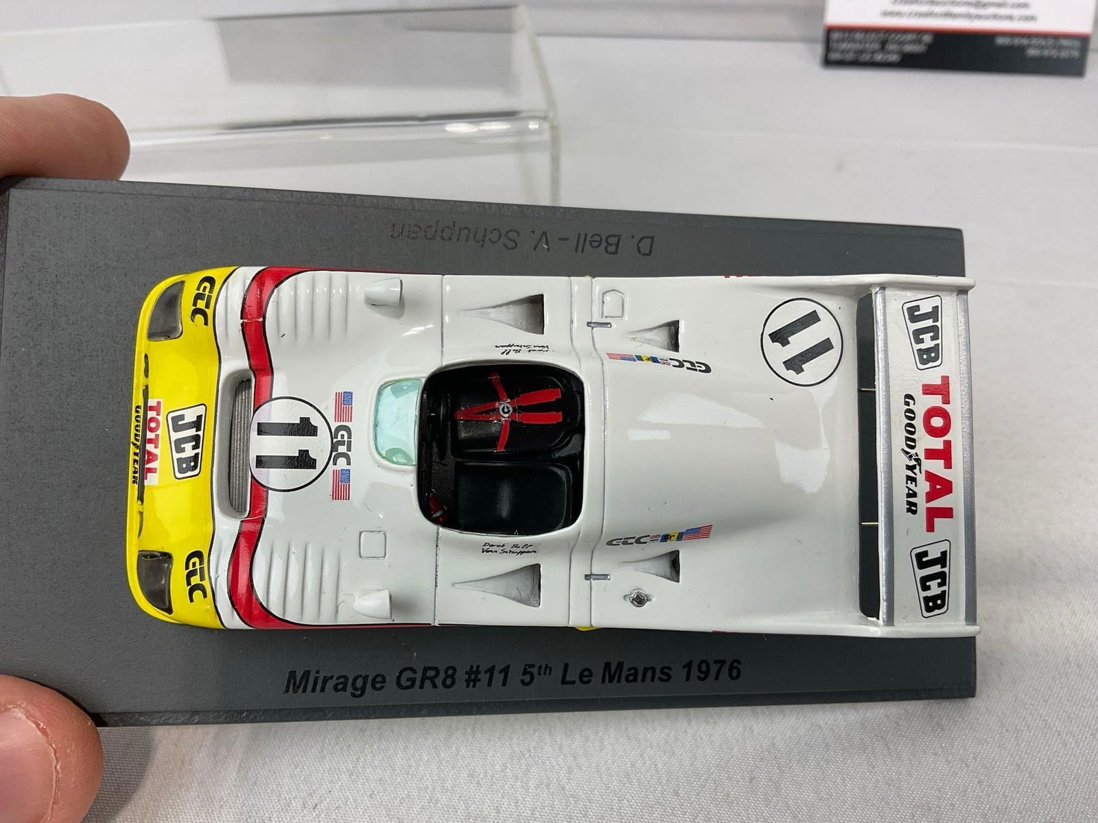 2 1/43 Scale Diecast Car Models, 1976 Mirage GR8 LM24H & 1977 Jaguar XJ12C TT, Derek Bell - 5