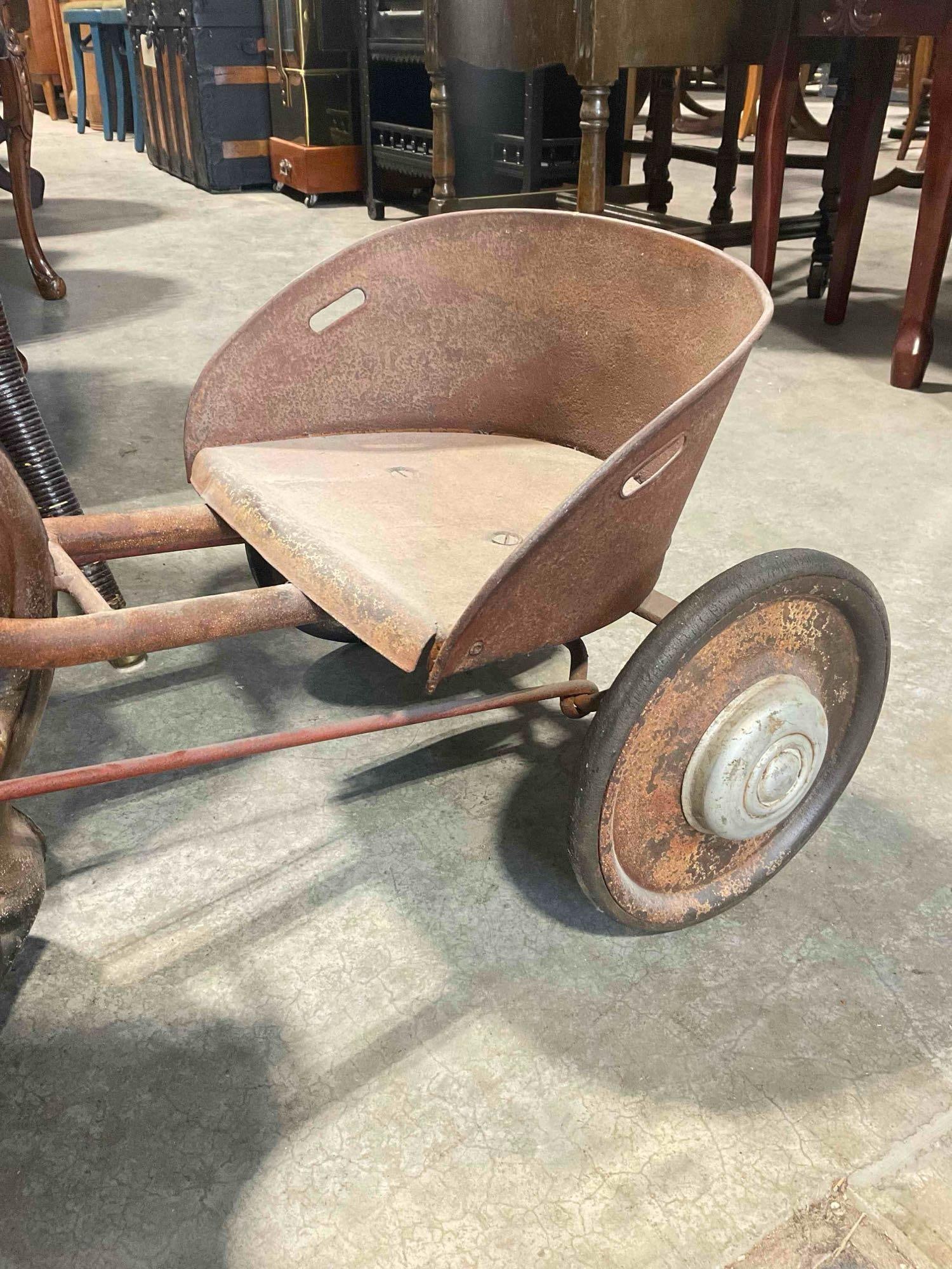 Darling Vintage Pressed Steel Mobo Pony Express Pedal Children's Toy. Good Condition. See pics. - 6