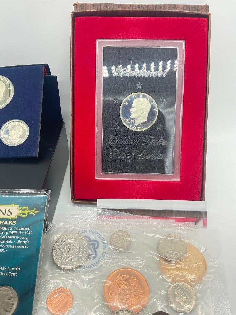 Collection of Mostly US coins most are Silver Half's , Quatres, dimes, proof's Plus see description - 10