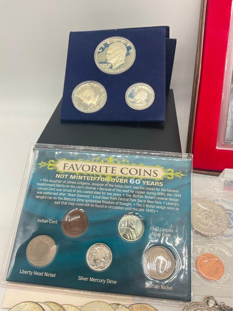 Collection of Mostly US coins most are Silver Half's , Quatres, dimes, proof's Plus see description - 9