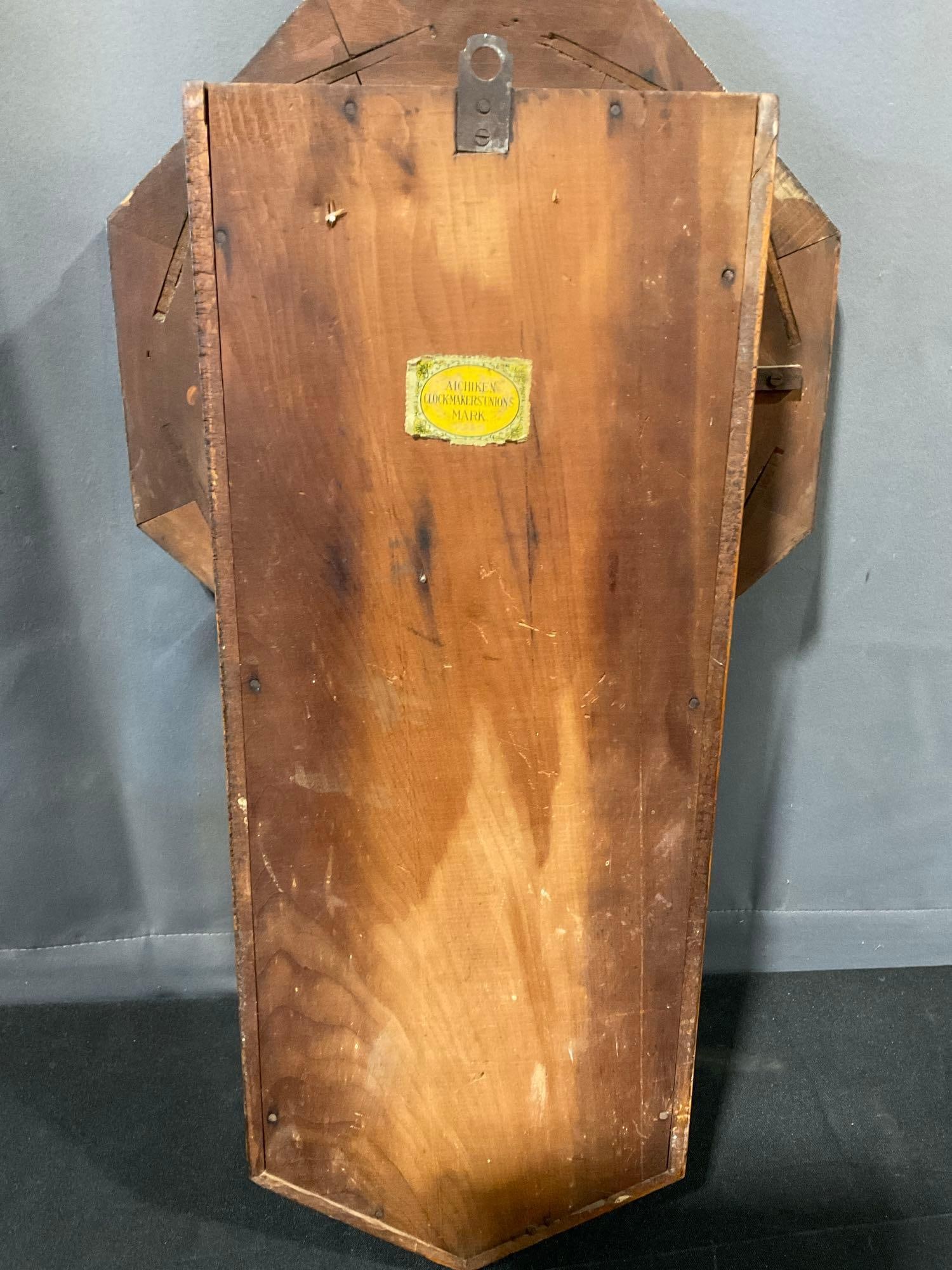 Antique Regulator Time Strike Wall Clock, 24h x 13w x 8d inches - 4