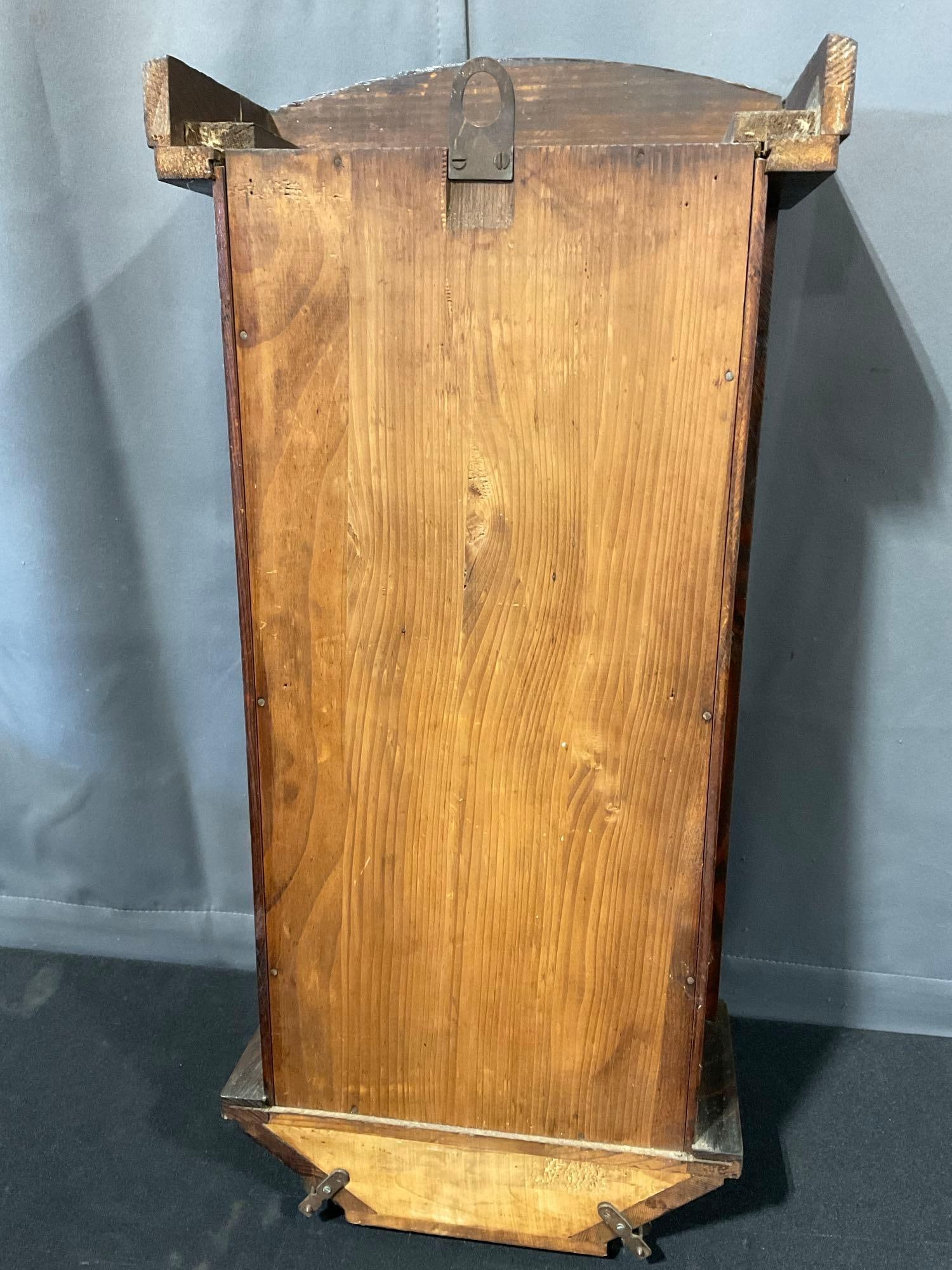 Early 20th Century German Wall Clock, Time Strike, w/silver tone face, 25h x 13w x 7d inches - 5