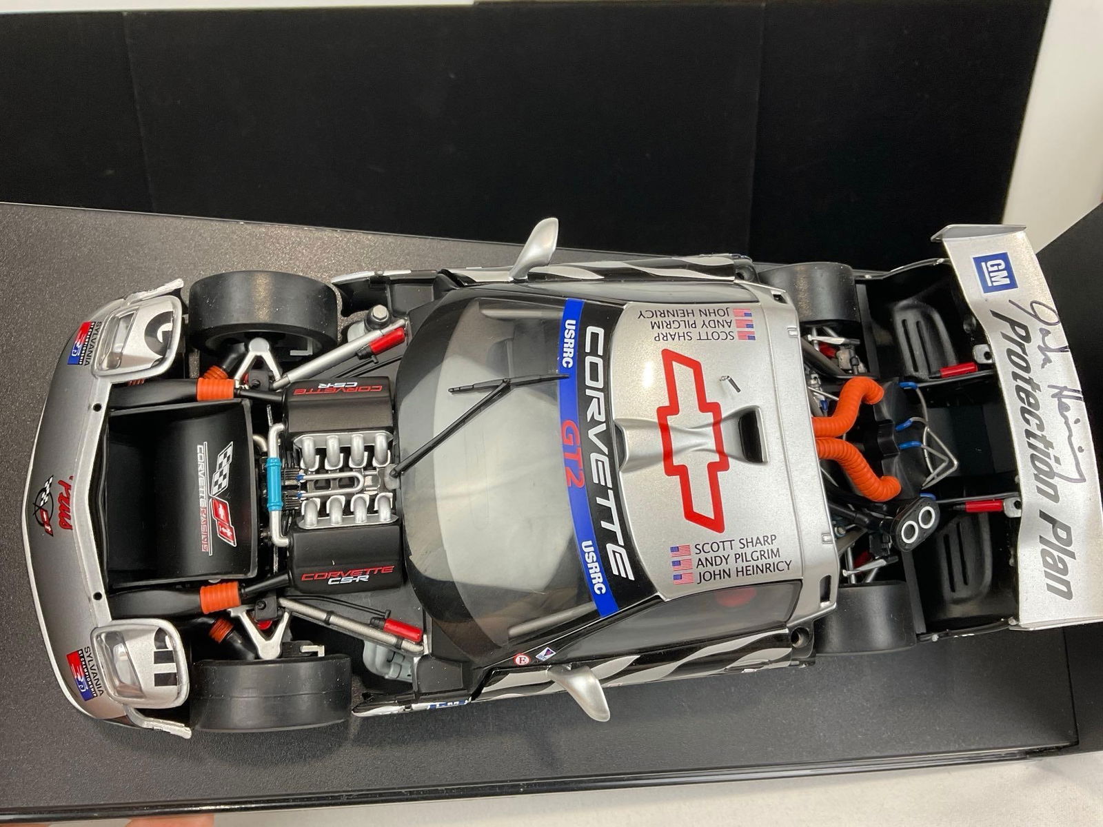 Chevy 1999 Corvette C5-R GT-2 Signed by Pilgrim & Heinrich, 1/18 Scale Diecast Car Model - 5