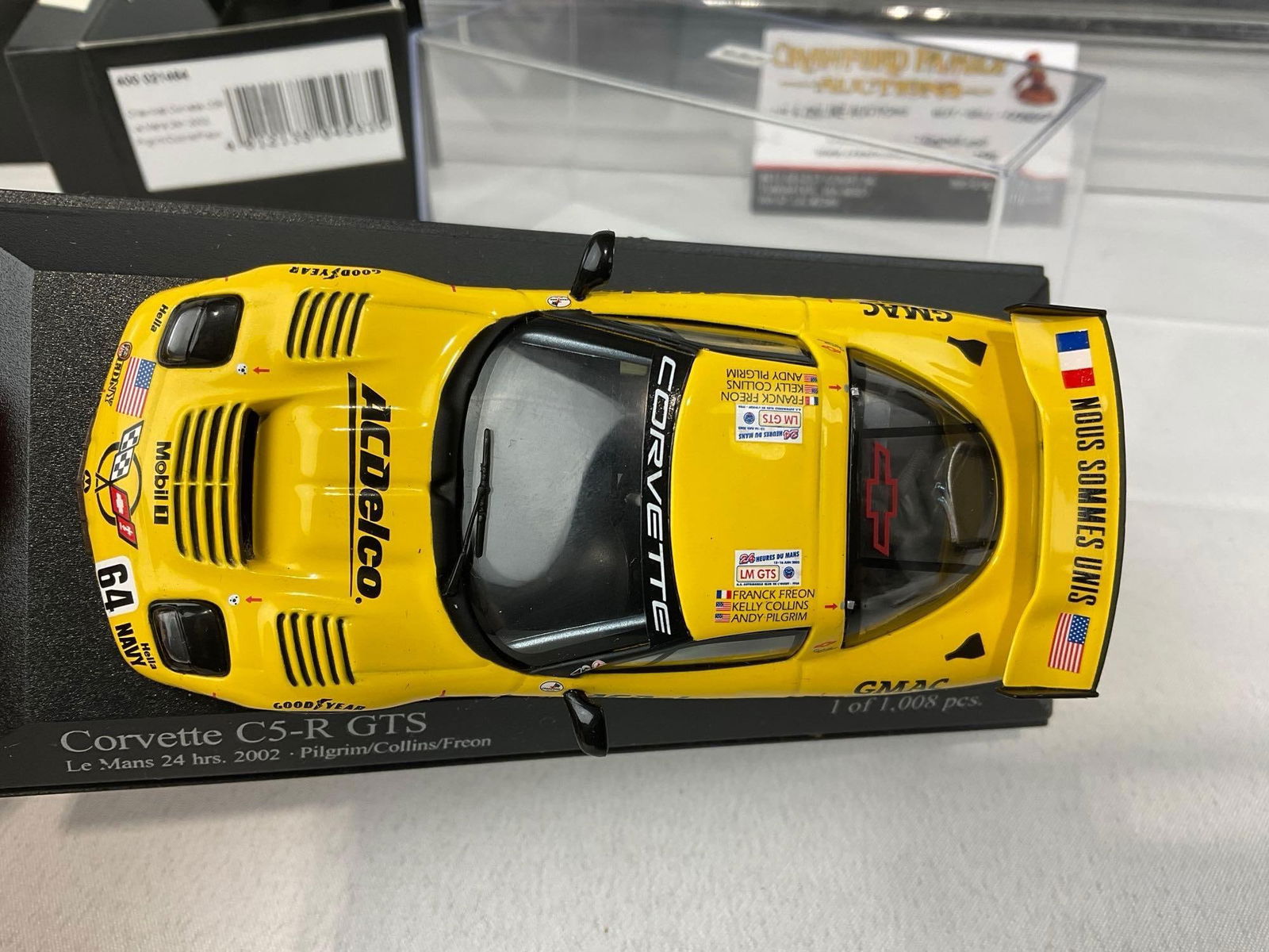 Pair of Minichamps 2002-3 Corvette C5-R 1/43 Scale Diecast Car Models, Andy Pilgrim - 4