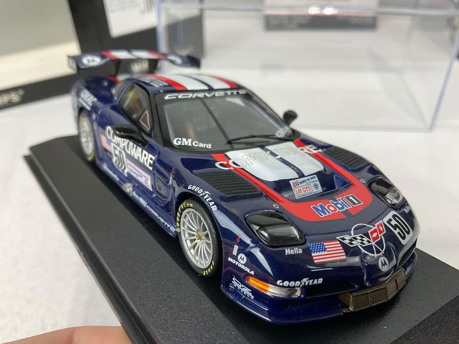 Pair of Minichamps 2002-3 Corvette C5-R 1/43 Scale Diecast Car Models, Andy Pilgrim - 7