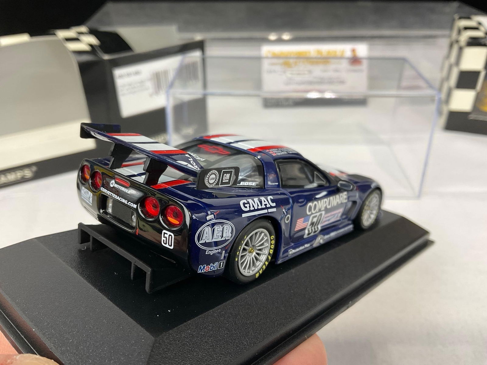 Pair of Minichamps 2002-3 Corvette C5-R 1/43 Scale Diecast Car Models, Andy Pilgrim - 8