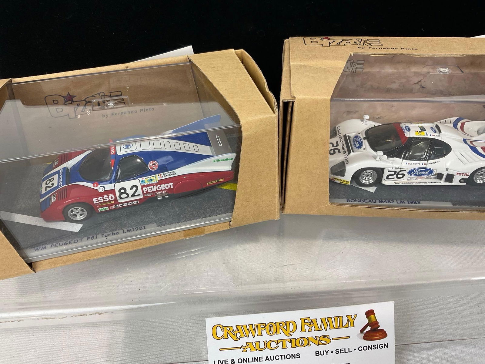 2 Bizarre LM24H 1/43 Scale Diecast Car Models, 1981 WM Peugeot P81 Turbo & 1983 Rondeau M482 - 2