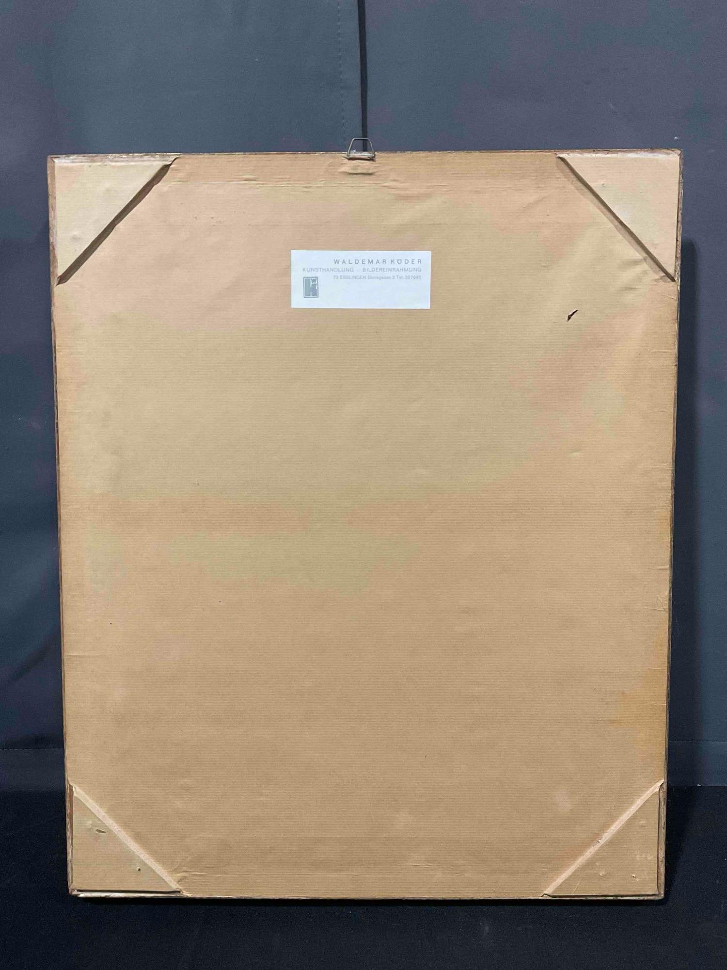 Vintage Framed Needlepoint Tapestry of Parlor Scene in Ornate Gilt Frame. Excellent Condition. - 5