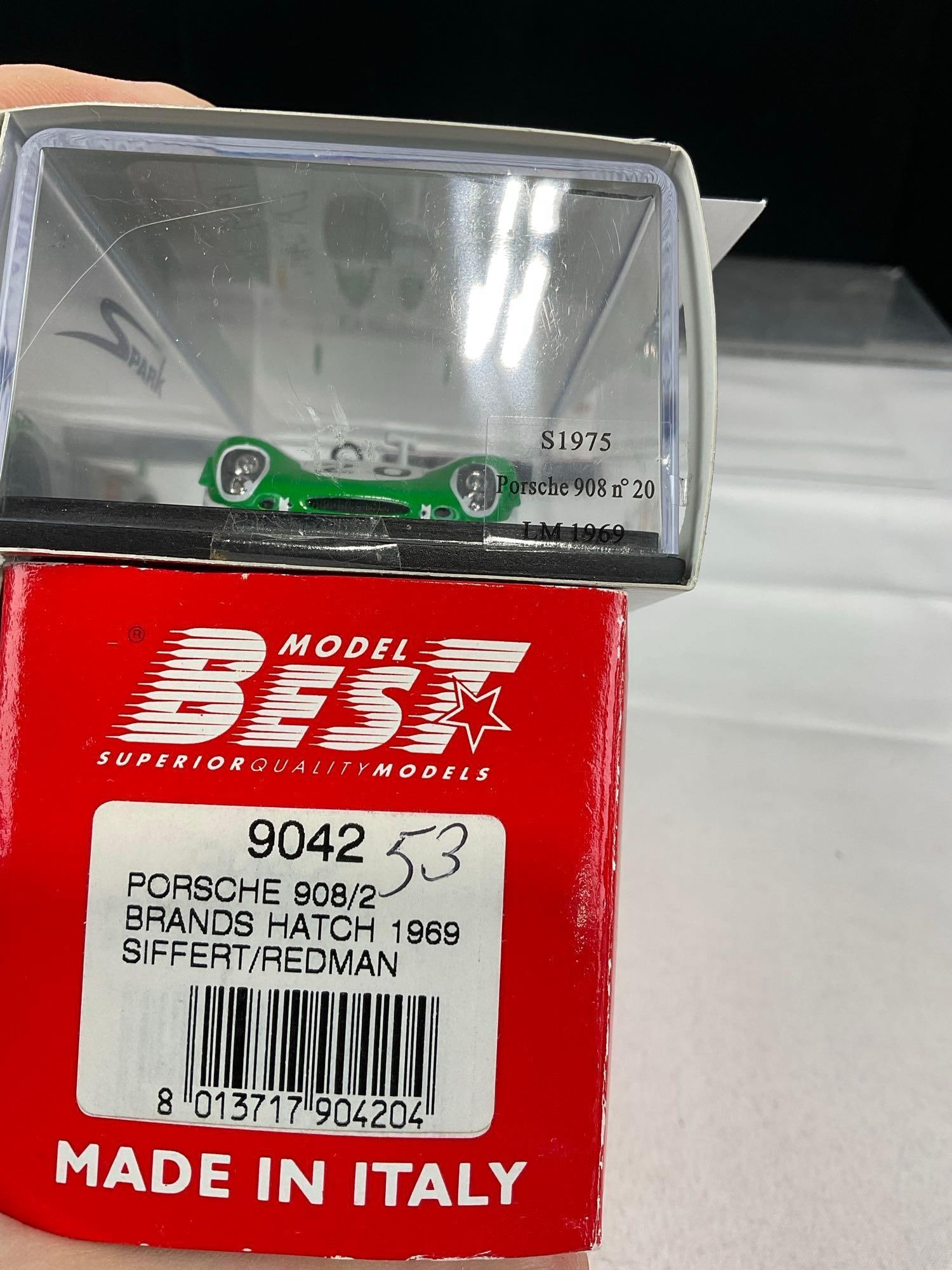 Pair of Spark & Best 1/43 Scale Diecast Car Models, 1969 Porsche 908 Le Mans 24H, Brian Redman - 8