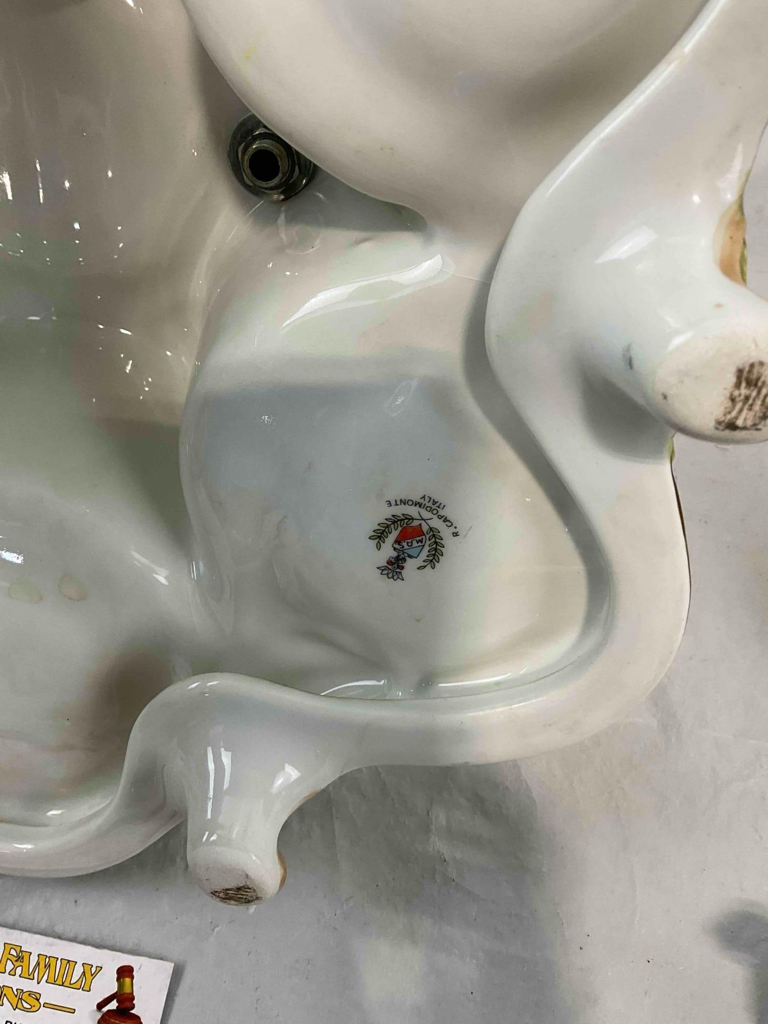 Vintage Italian Capodimonte Porcelain Demitasse Tea Service for 6. Excellent Condition. - 9