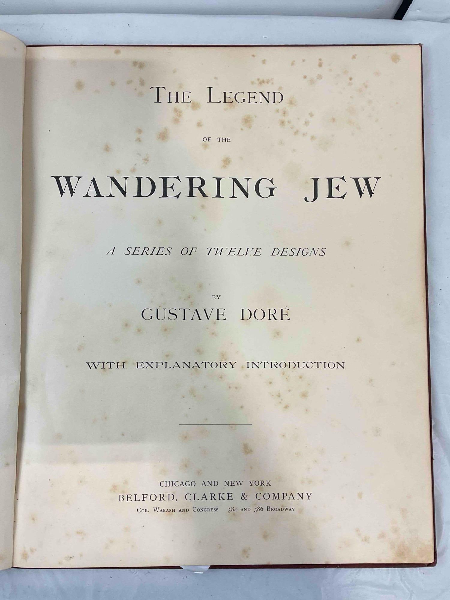 Antique Hardcover Book "The Legend of the Wandering Jew" Illustrated by Gustave Dore. - 5