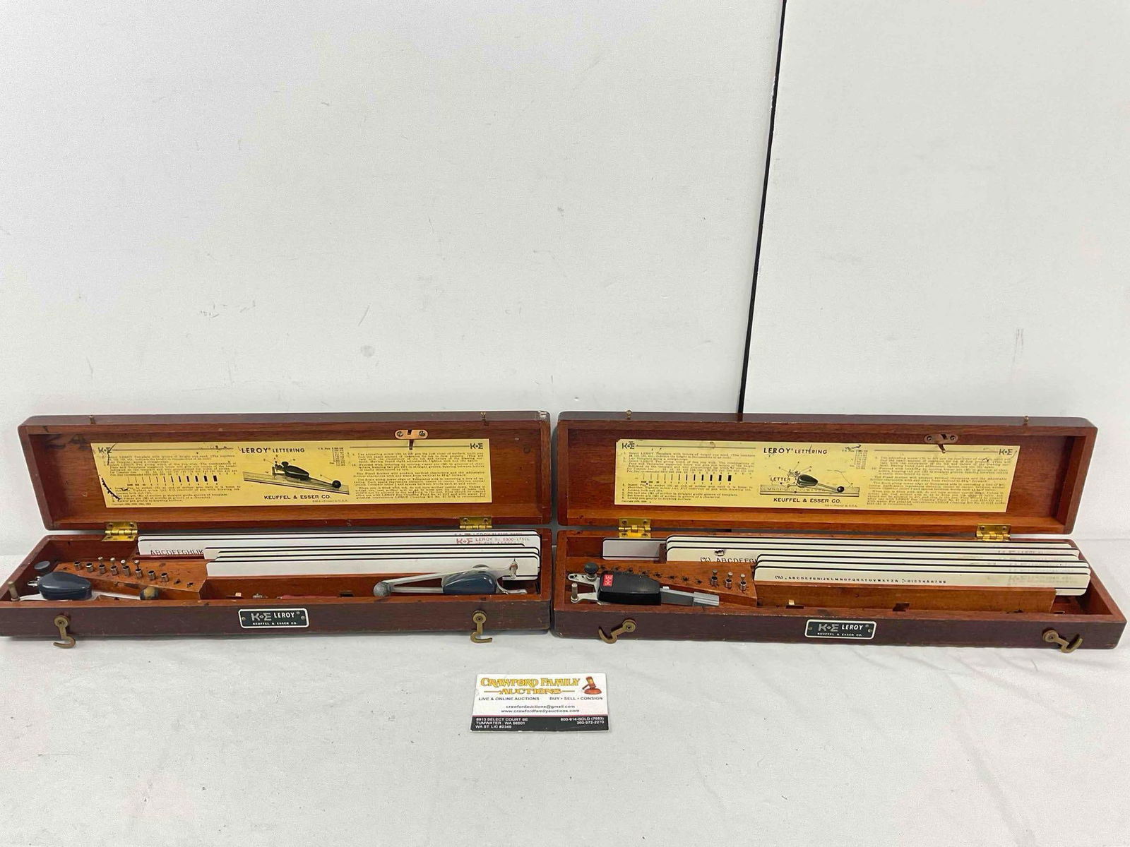 2 pcs Vintage Keuffel & Esser Co. Leroy Lettering Sets in Original Boxes. Very Good Condition.: 2 pcs Vintage Keuffel & Esser Co. Leroy Lettering Sets in Original Boxes. Very Good Condition. Models S18-1 & S18-2. Minor wear indicative of age, condition is otherwise very good. Measures