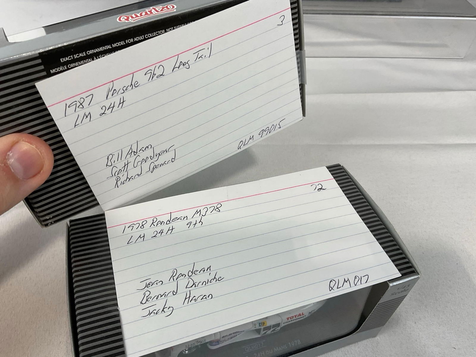 2 Quartzo 1/43 Scale Diecast Car Models, 1978 Rondeau M378 & 1987 Porsche 962 Long Tail LM24H - 10