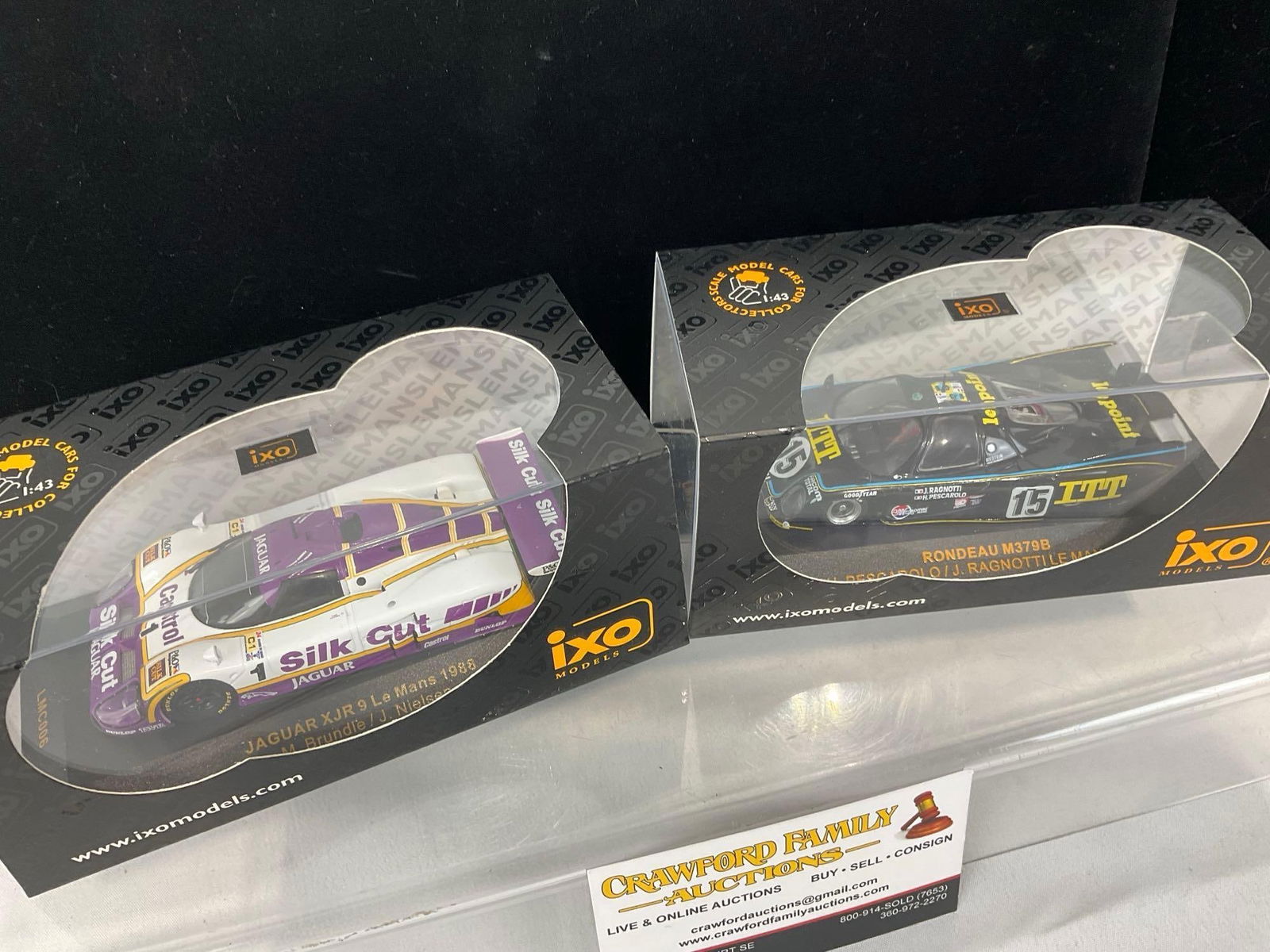 2 IXO Models 1/43 Scale Diecast Car Models, 1980 Rondeau M379B & 1988 Jaguar XJR-9 Le Mans 24 hours - 2