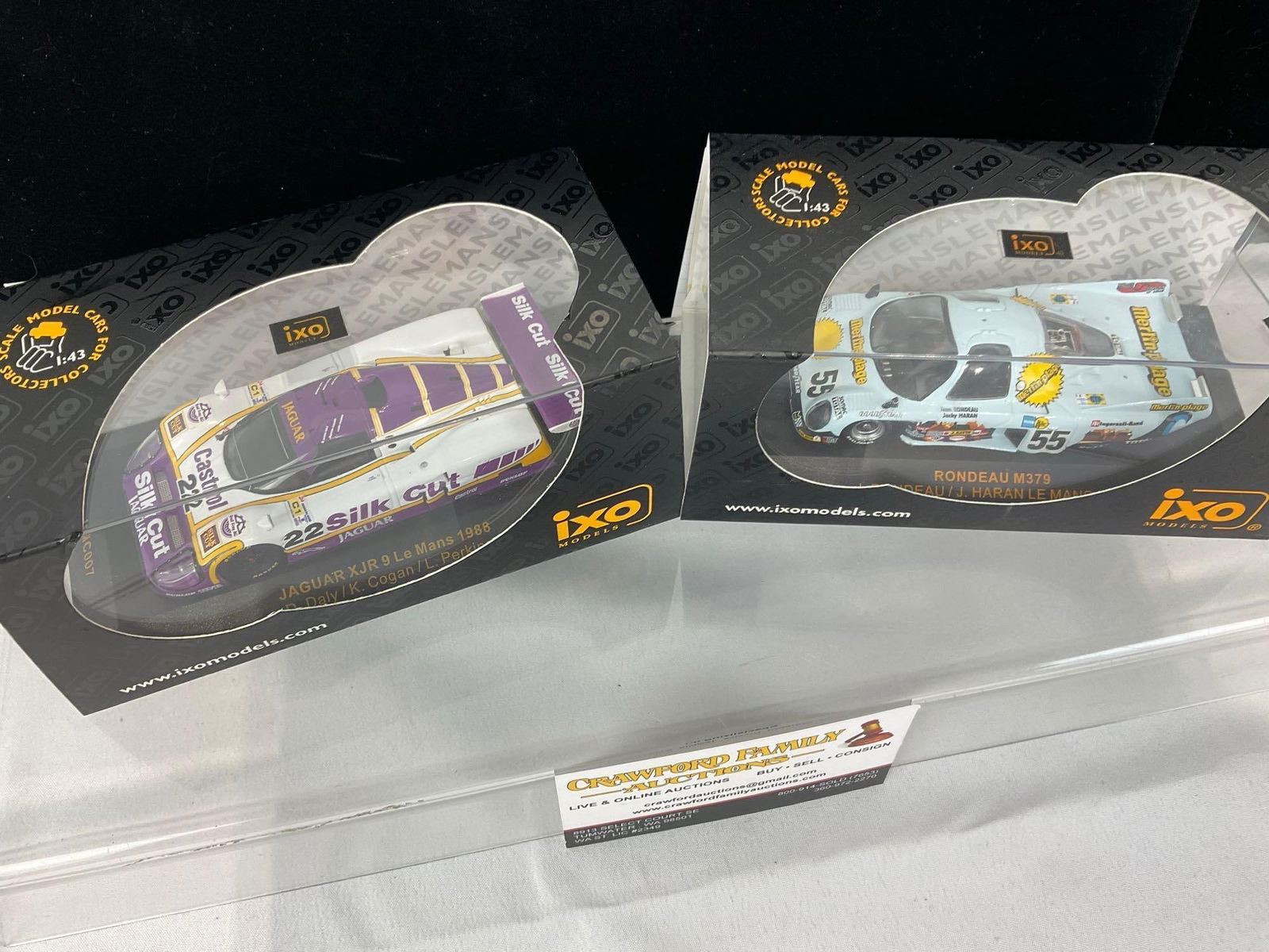 2 IXO Models 1/43 Scale Diecast Car Models, 1979 Rondeau M379 & 1988 Jaguar XJR-9 Le Mans 24 Hours - 2