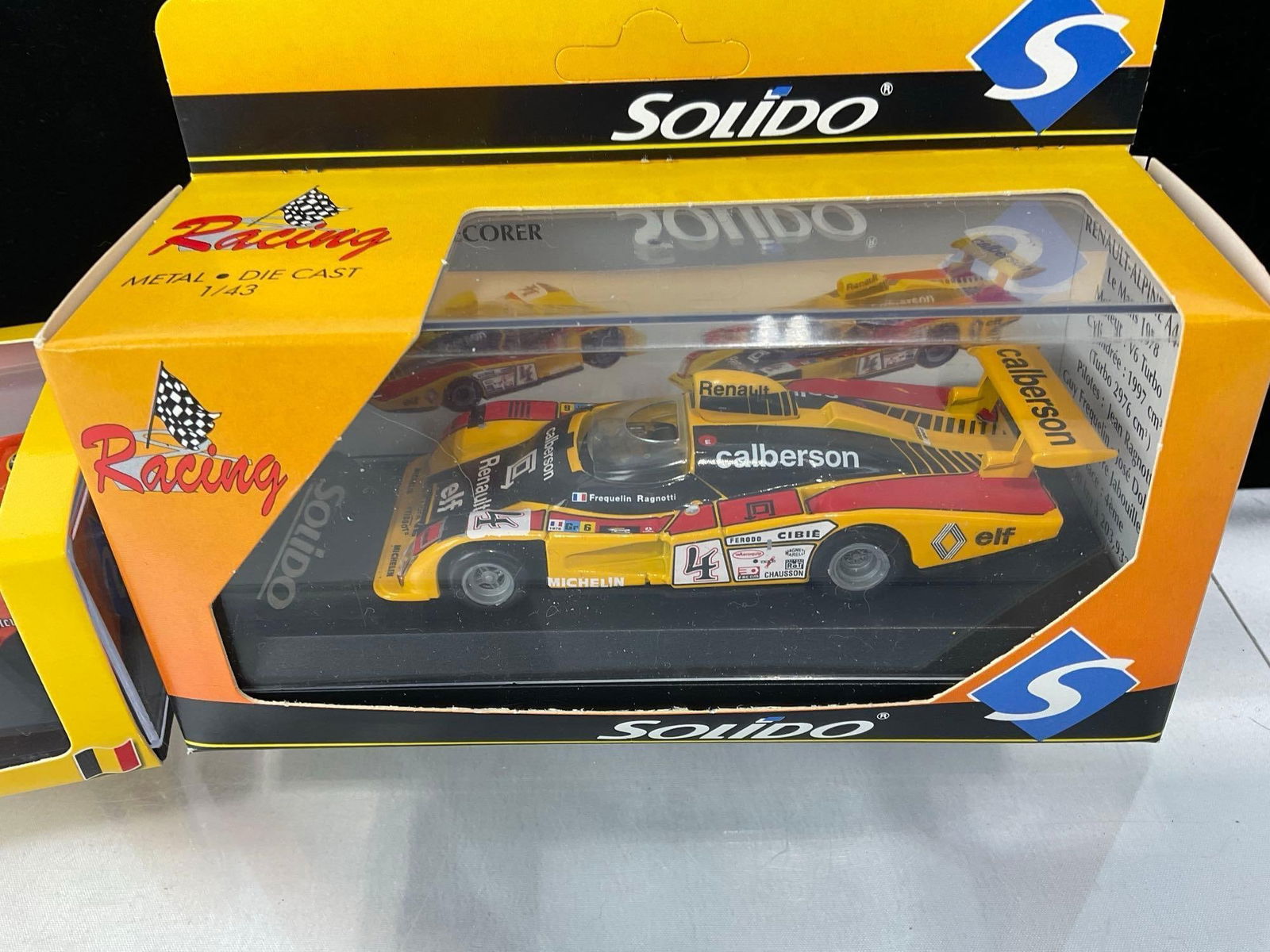 2 1/43 Scale Diecast Car Models, Solido 1976 Alpine A442 & Porsche 962 #17 Spa 1986 - 3