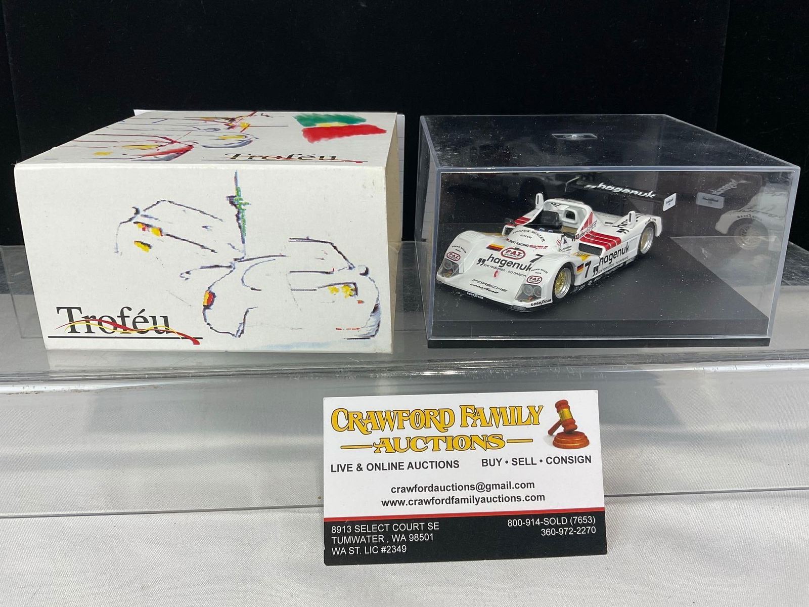 Trofeu 1997 Joest Porsche 1/43 Scale Diecast Car Model, Stefan Johansson, 4h x 6w x 6d inches: All comes from the same collection. Appears to be in good shape. The piece measures approx 4h x 6w x 6d inches. See pics. E-5420 