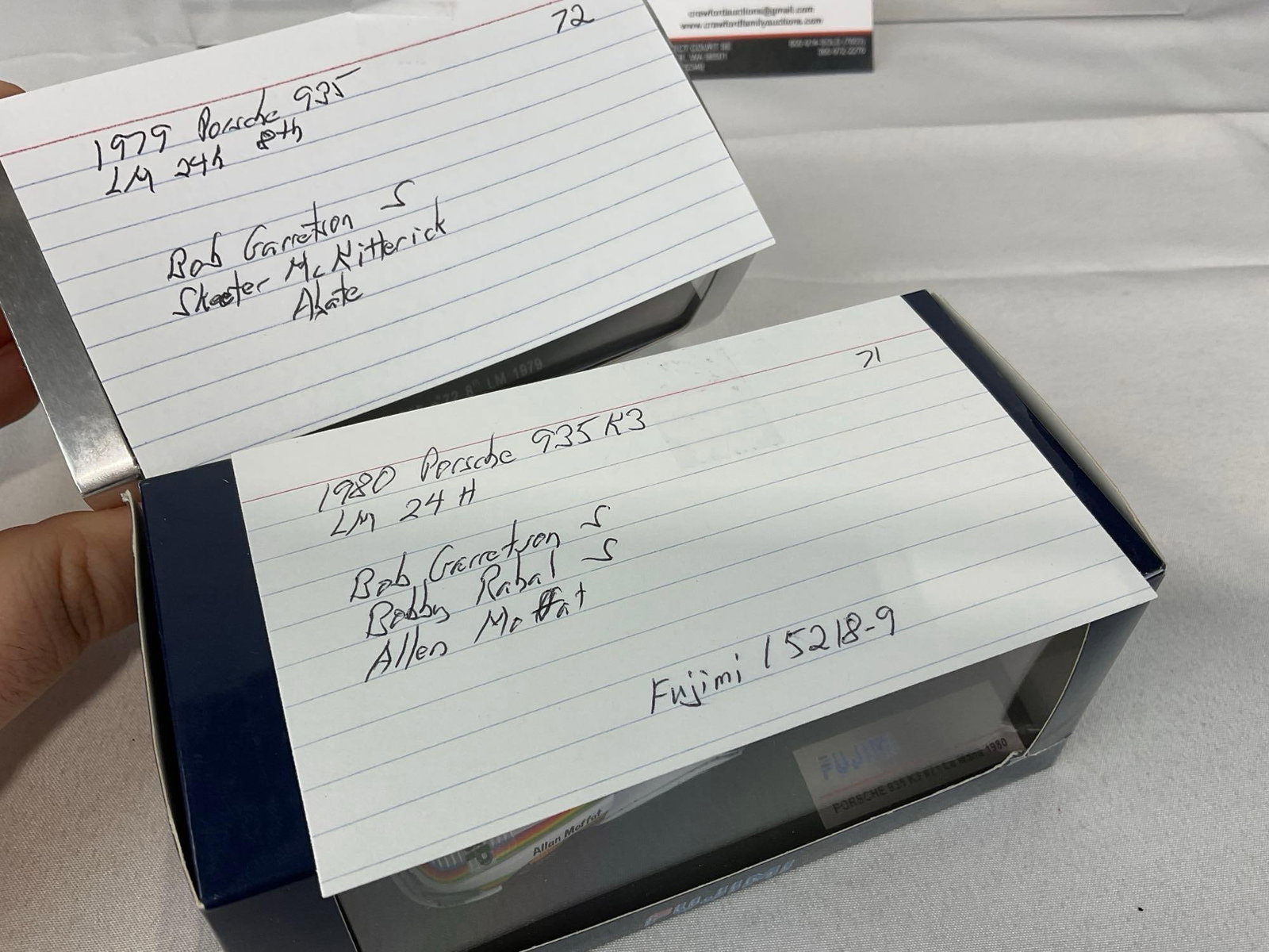 Spark & Fujimi 1/43 Scale Diecast Car Models, 1979-80 Porsche 935 Le Mans 24H signed by drivers - 10