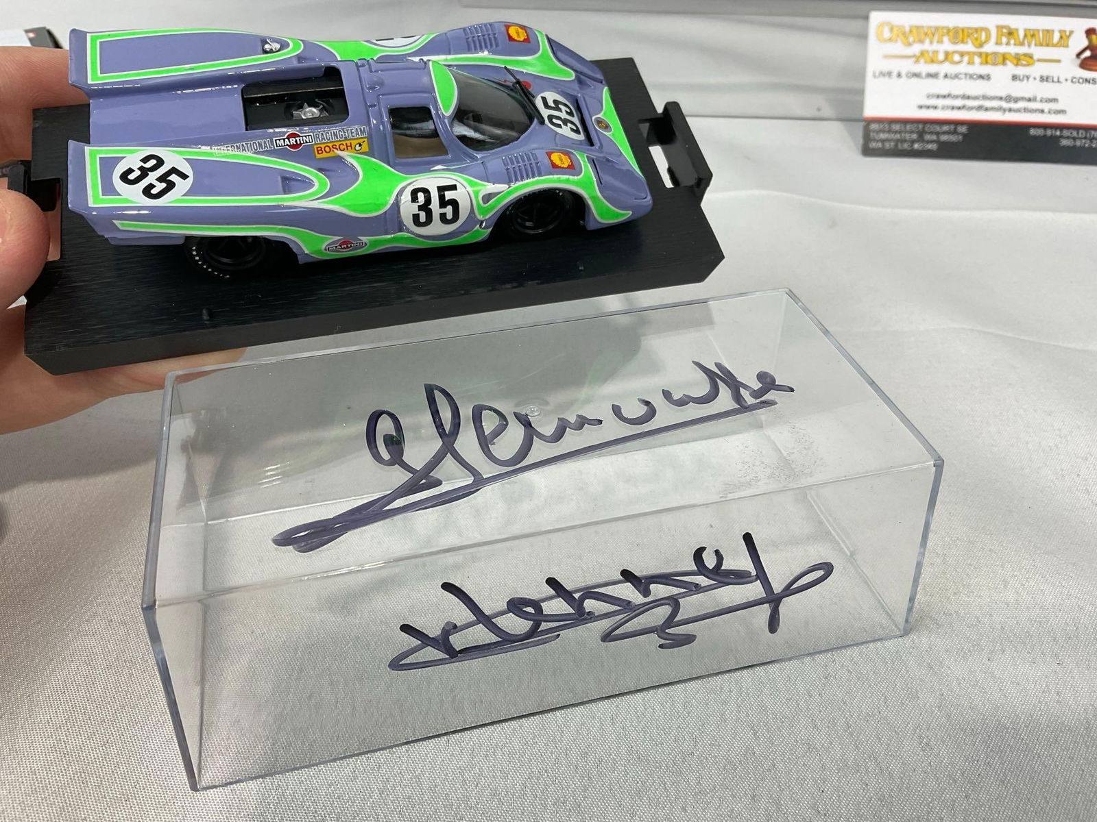2 Brumm 1/43 Scale Diecast Car Models, 1970 & 1971 Porsche 917K Signed by drivers - 6