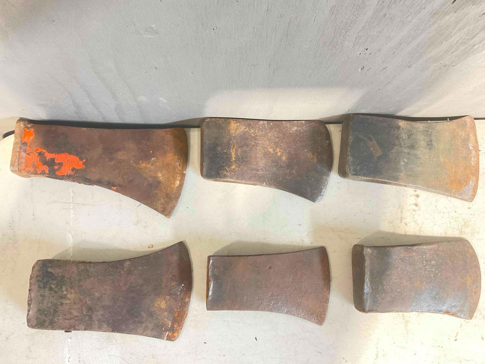 6 pcs Vintage Steel Wood Cutting Hatchet Axe Blades. Good Condition. See pics. (1 of 14)
