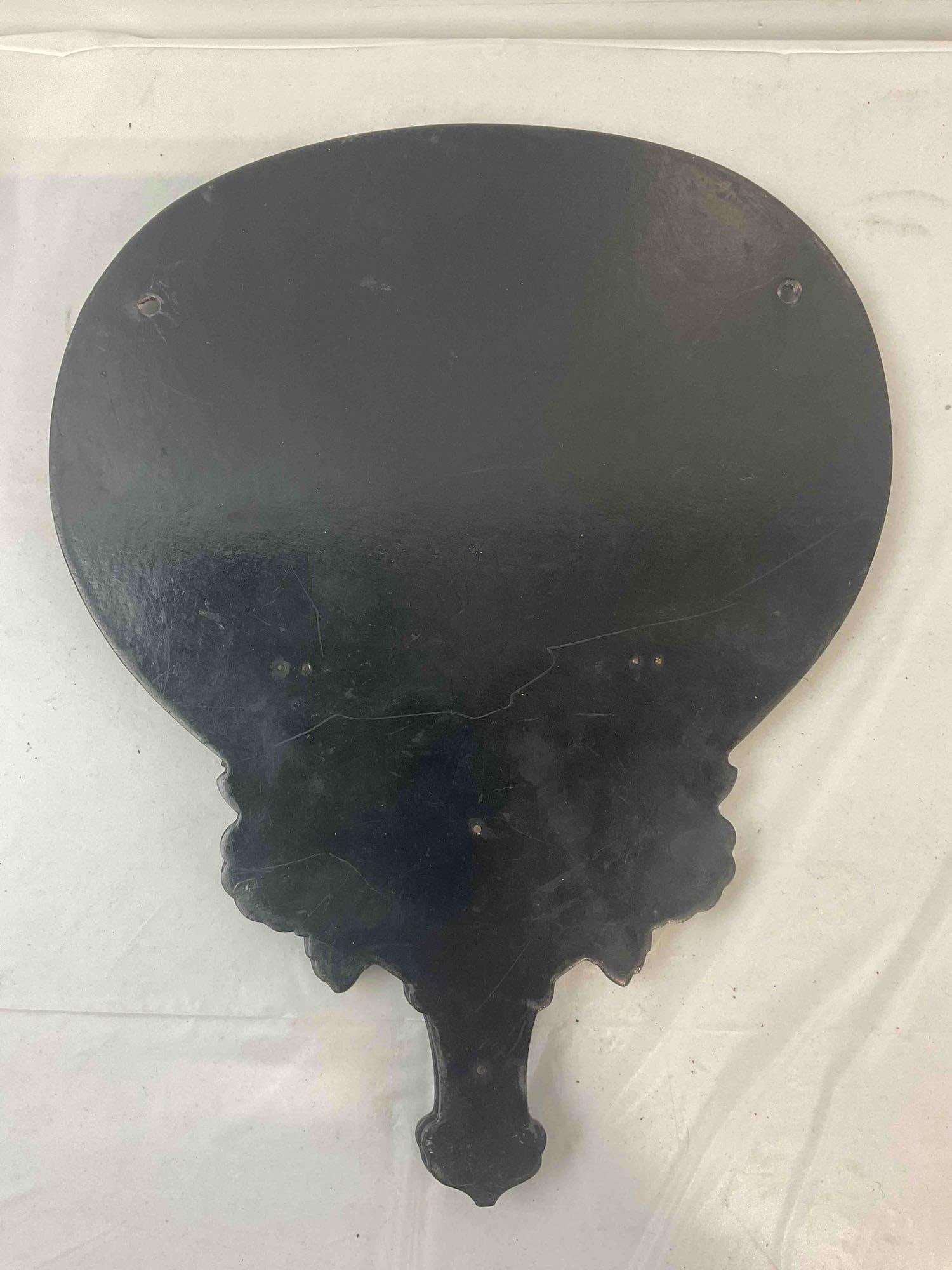 Antique Asian Chinoserie Lacquered Wood Folding Shell Wall Bracket. Very Good Condition. - 5