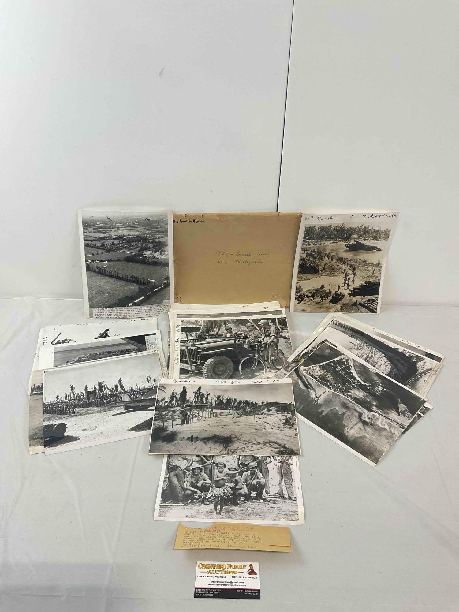 20+ pcs Vintage Seattle Times World War II Photographs. Very Good Condition. See pics.: 20+ pcs Vintage Seattle Times World War II Photographs. Very Good Condition. Fits in envelope measuring 12" x 10" x 1" DM-5360 