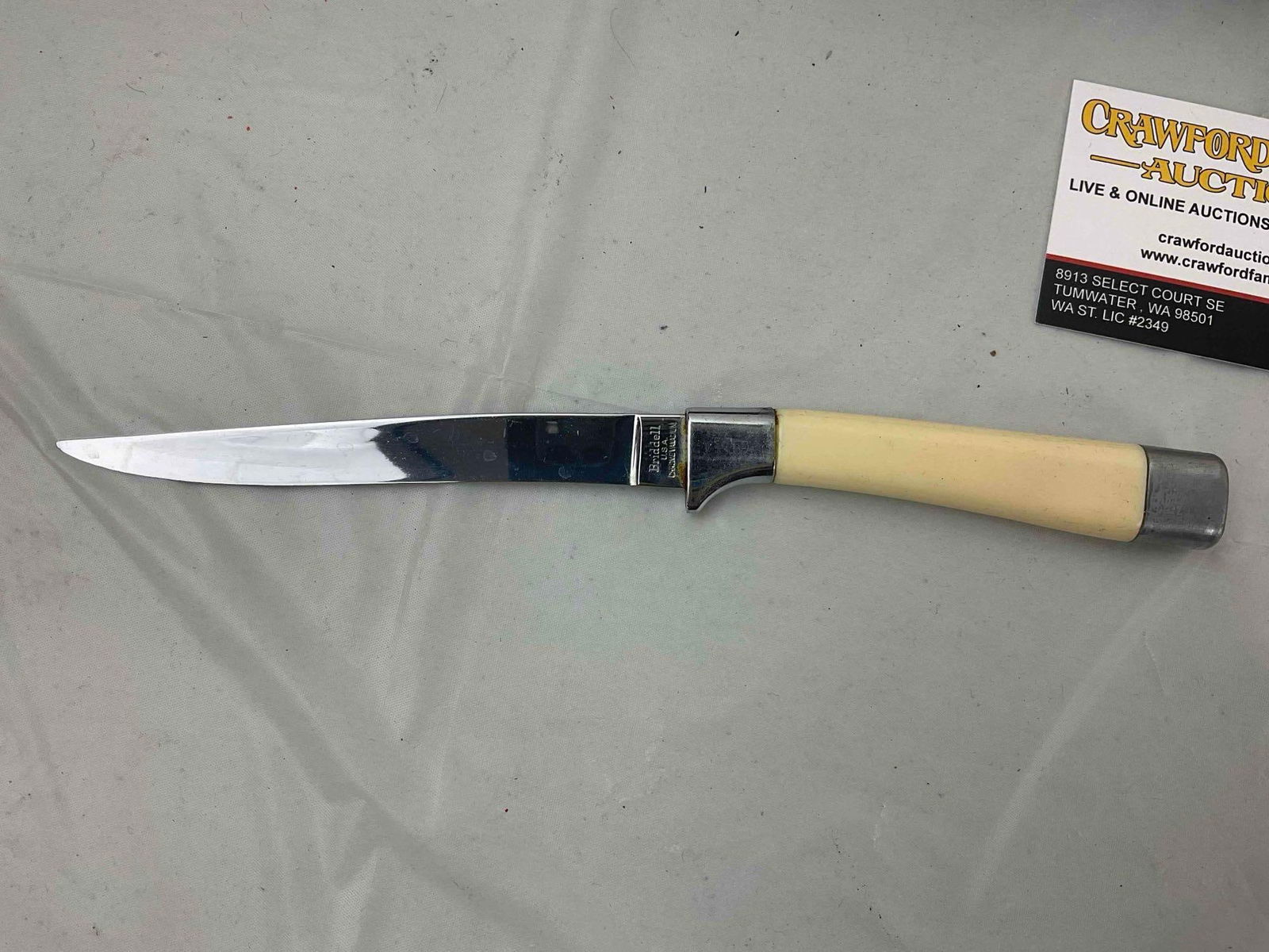 2 pcs Vintage Stainless Steel Steak Knife 6 pc Sets by Griffon & Briddell. Very Good Condition. - 7