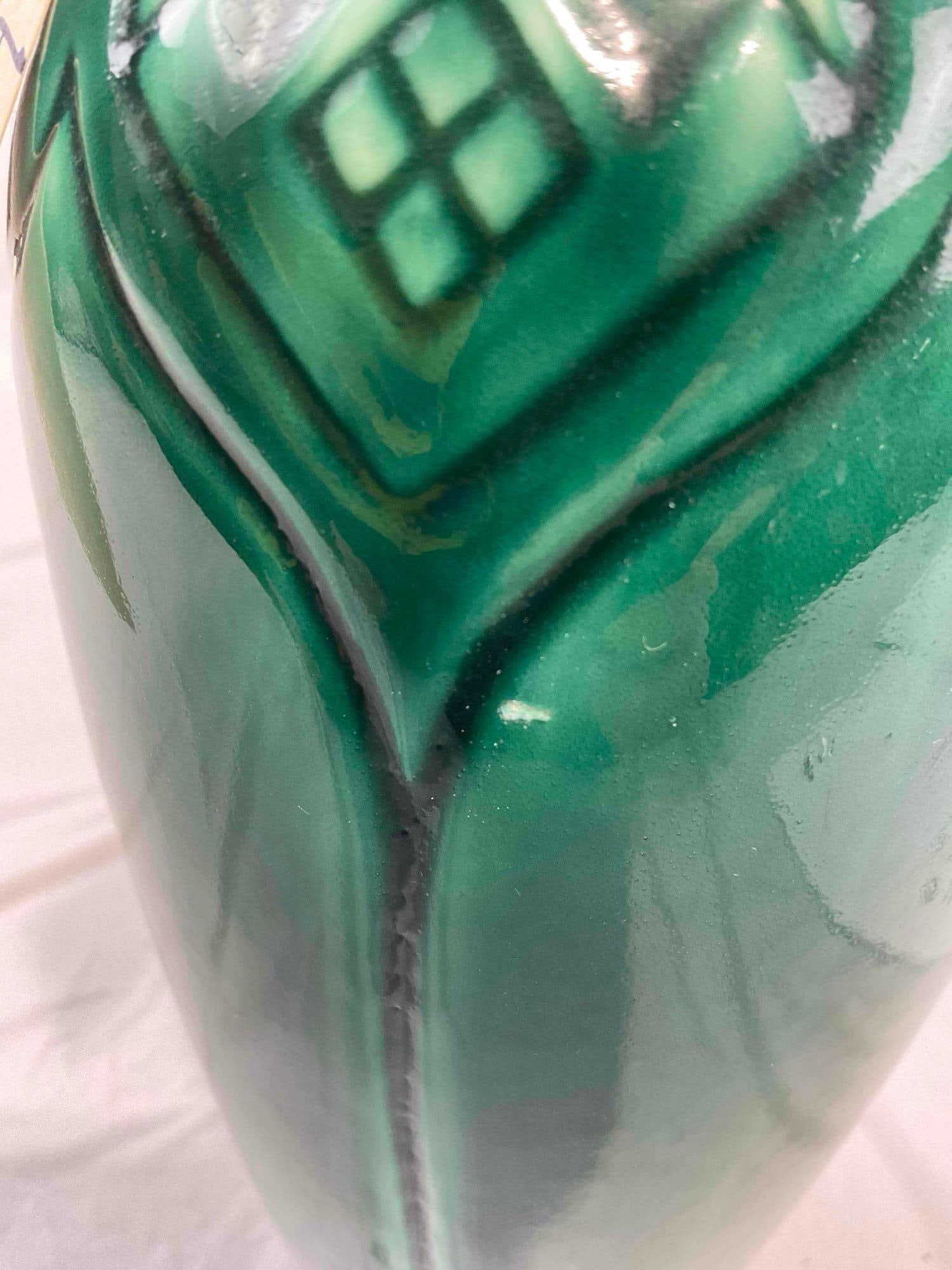 Early 20th Century Rookwood Pottery High-Gloss Turquoise Glaze, 10h x 5w x 5d inches - 5