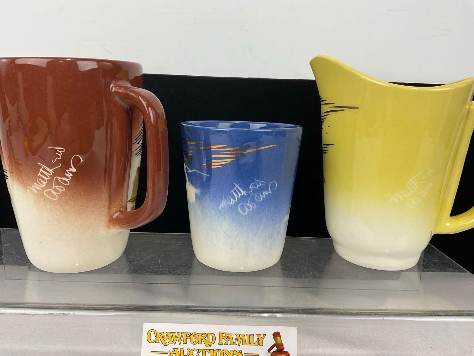 3 Alaskan Pottery Pieces, Matthew Adams, Igloos, Cabin, Iceberg, Mug, Vase, & Pitcher - 2