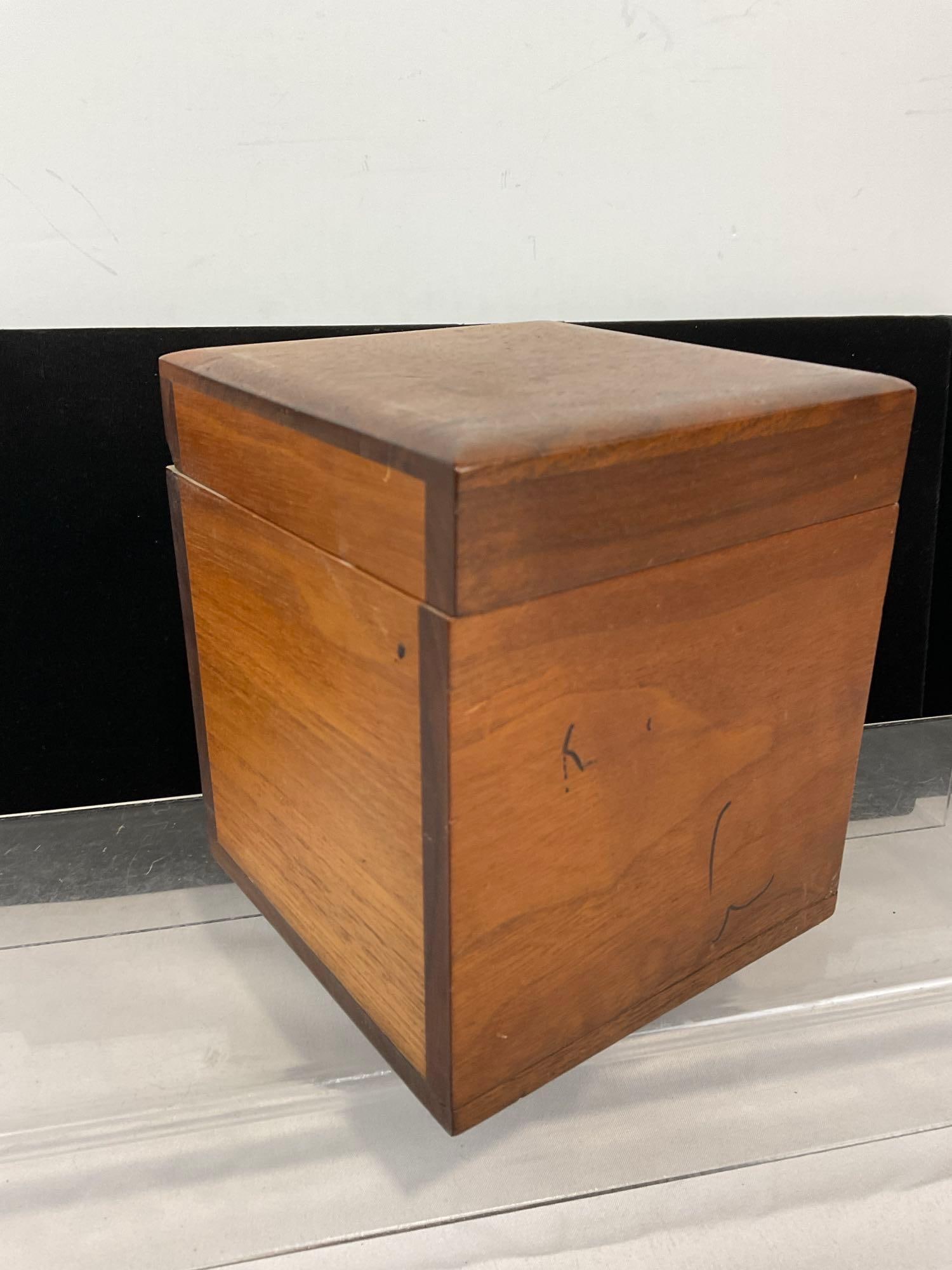 Vintage Crittenden Nautical Compass in Wooden Case, no gimbal included, 7h x 6w x 6d inches - 6