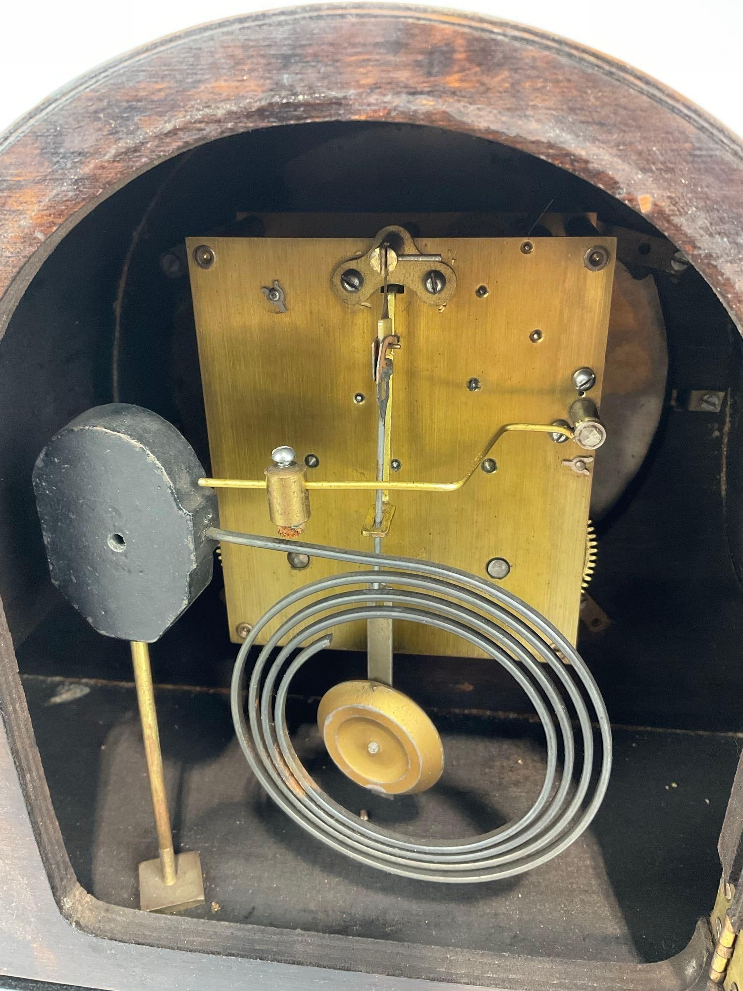 Early 20th Century Bravingtons LTD Humpback Mantel Clock Time Strike, 9h x 15w x 7d inches - 7