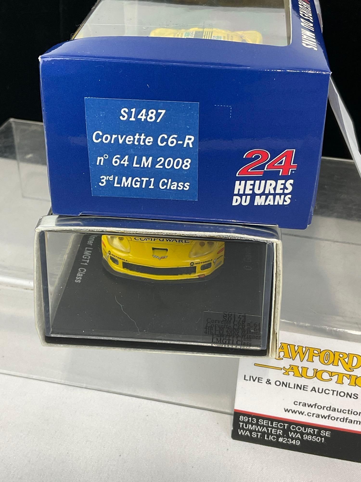 2 Spark 1/43 Diecast Car Models, 2006-08 Corvette C6R Le Mans, - 4