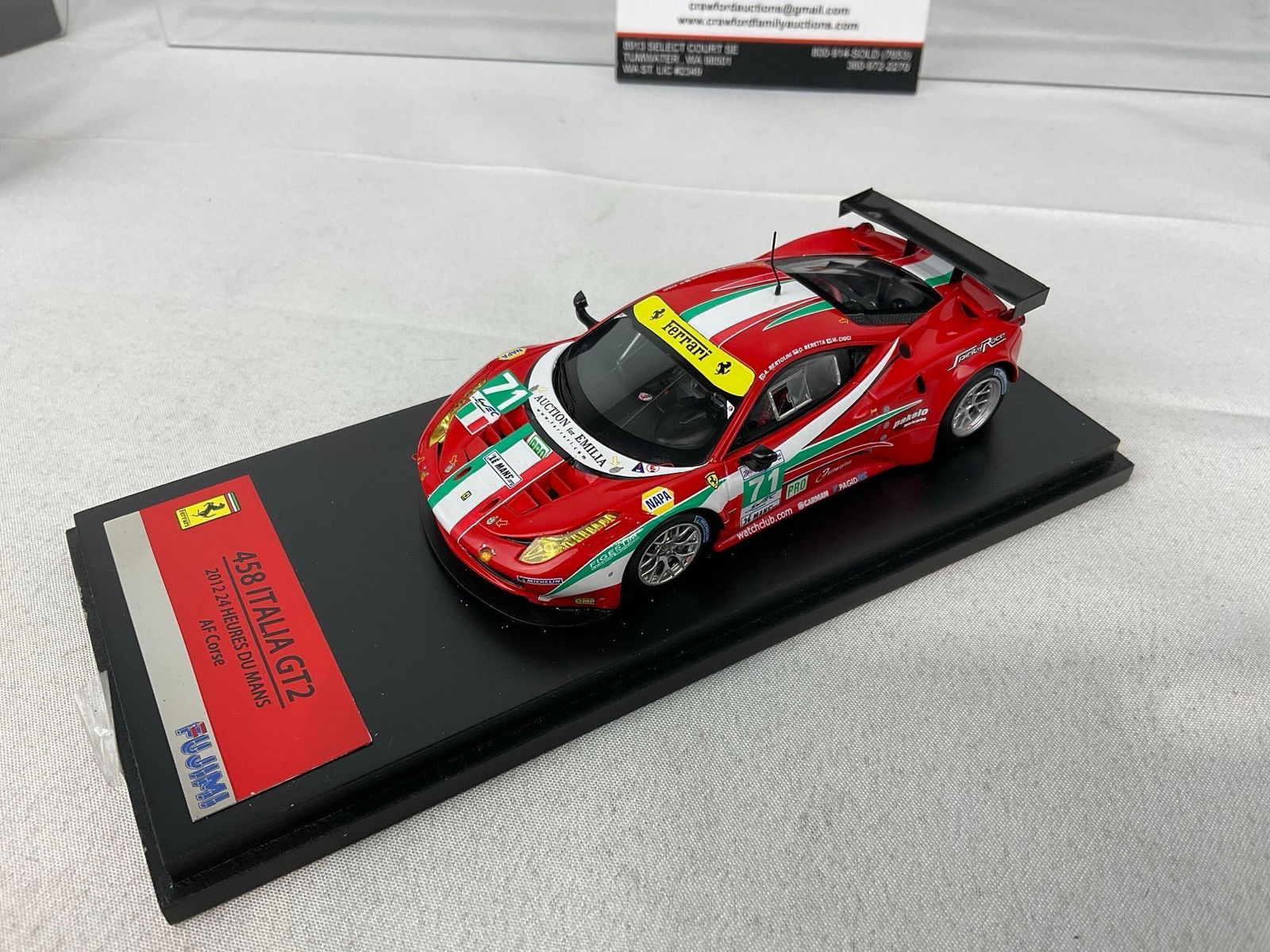 2 Spark & Fujimi 1/43 Diecast Car Models, 2002 Dallara-Oreca & 2012 Ferrari 458 Italia, Le Mans 24H - 8