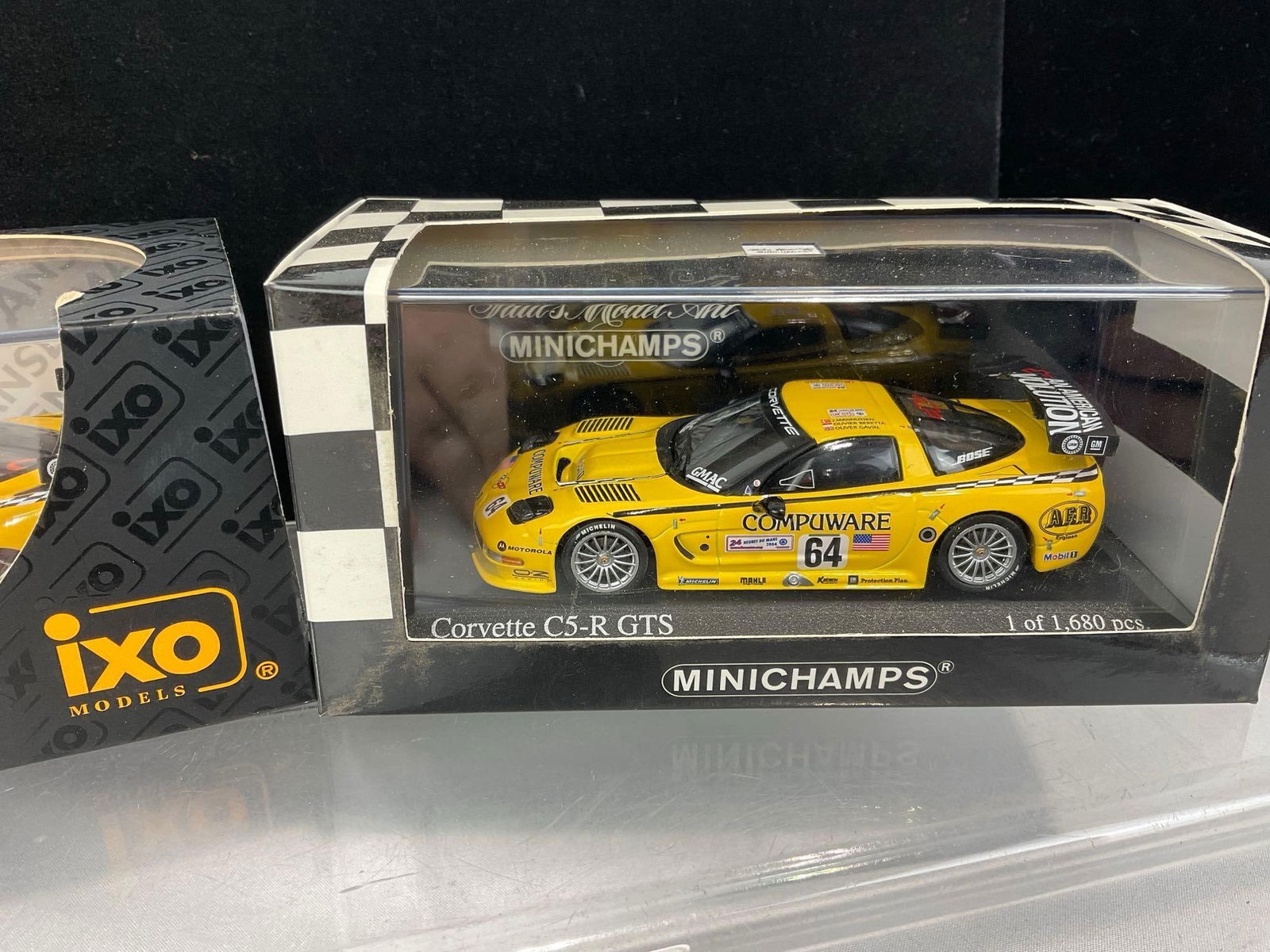 2 Ixo & Minichamps 1/43 Diecast Car Models, 2x 2004 Corvette C5-R, 1 Signed by all 3 drivers - 3