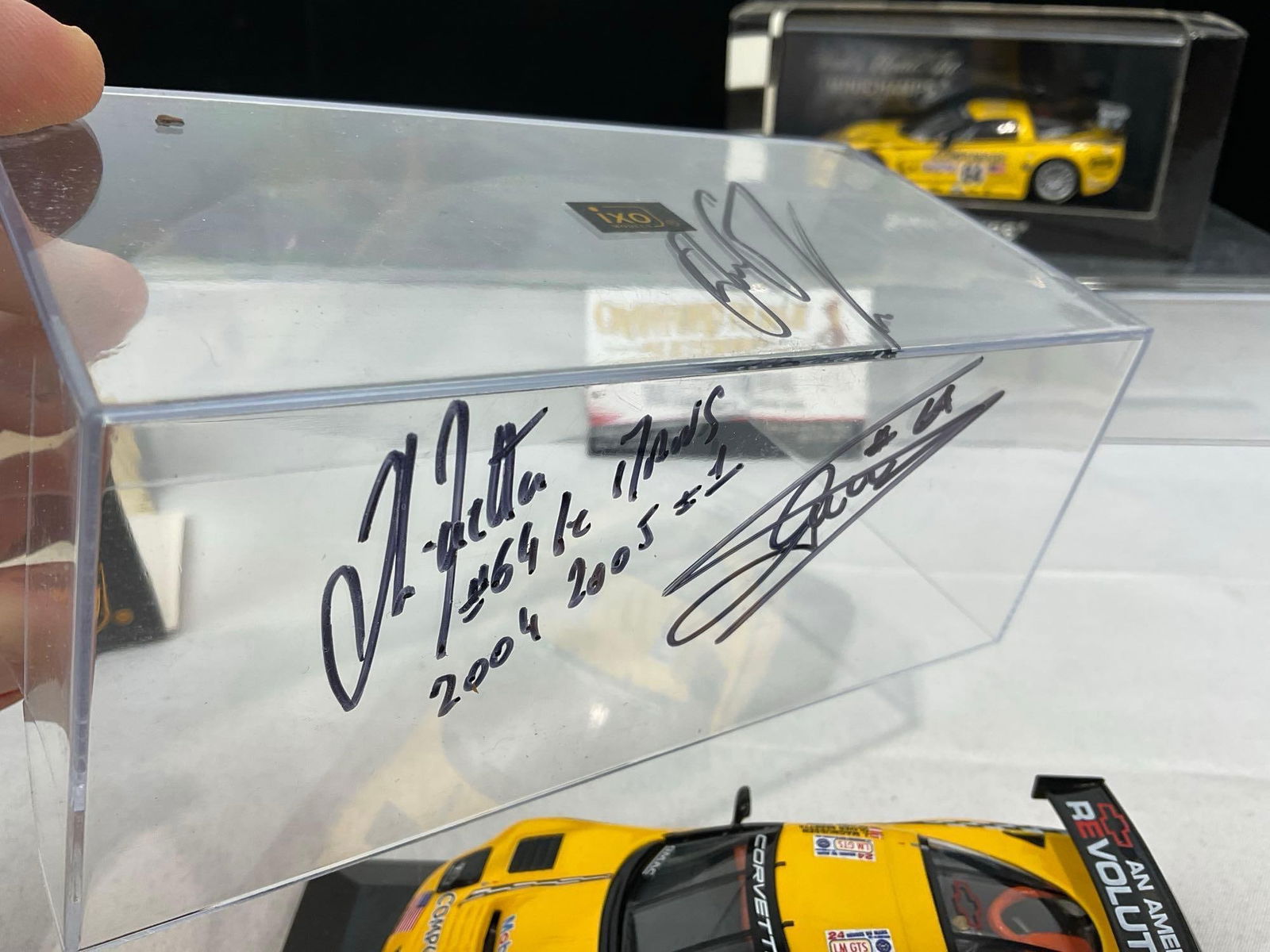 2 Ixo & Minichamps 1/43 Diecast Car Models, 2x 2004 Corvette C5-R, 1 Signed by all 3 drivers - 5