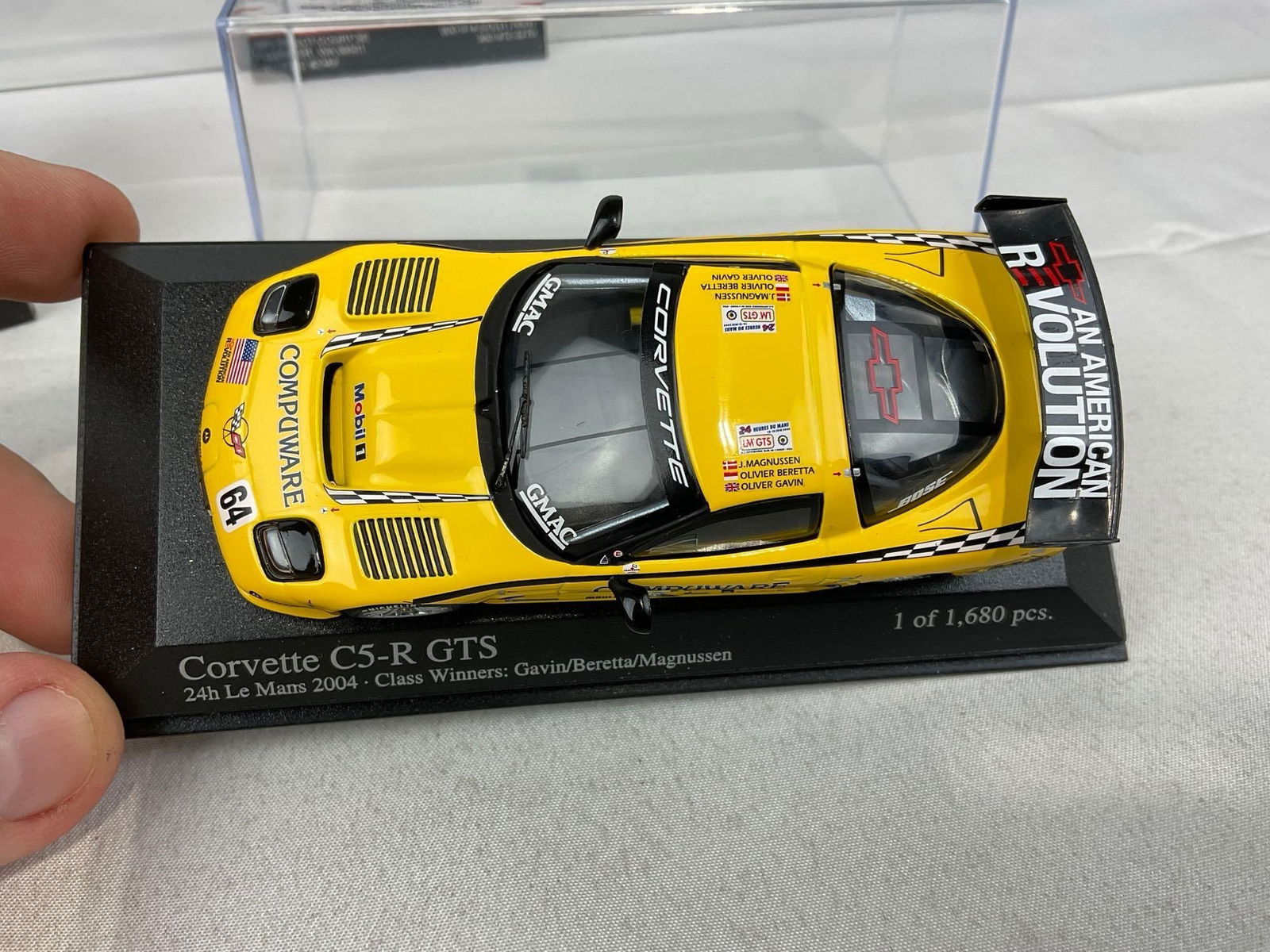 2 Ixo & Minichamps 1/43 Diecast Car Models, 2x 2004 Corvette C5-R, 1 Signed by all 3 drivers - 8