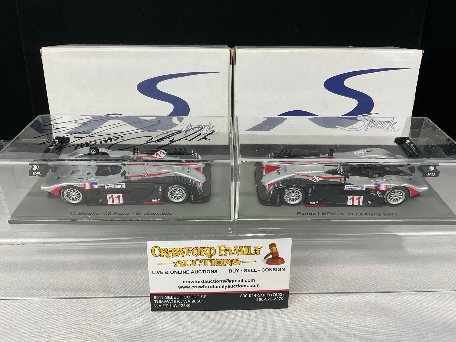 2 Spark 1/43 Diecast Car Models, 2003 Panoz LMP01 LM24H, 1 Signed by 2 Drivers (1 of 9)