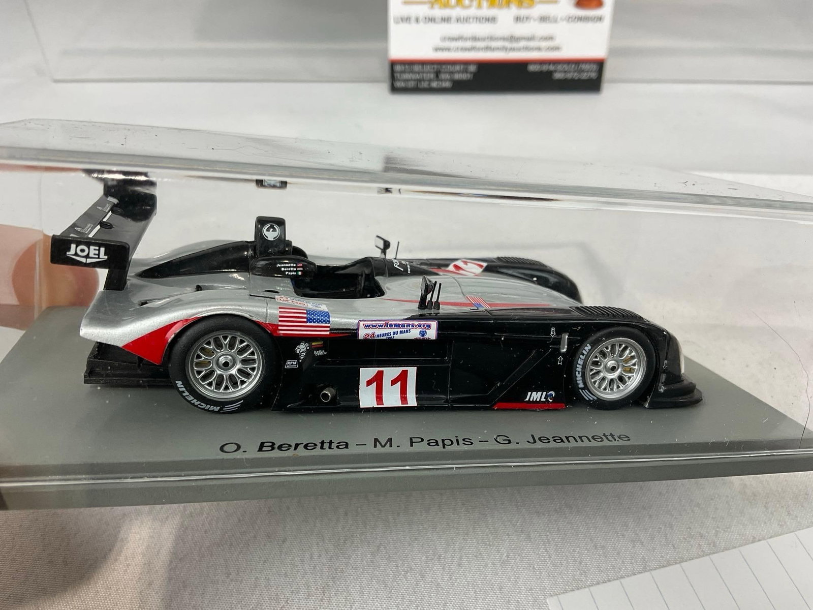 2 Spark 1/43 Diecast Car Models, 2003 Panoz LMP01 LM24H, 1 Signed by 2 Drivers - 3