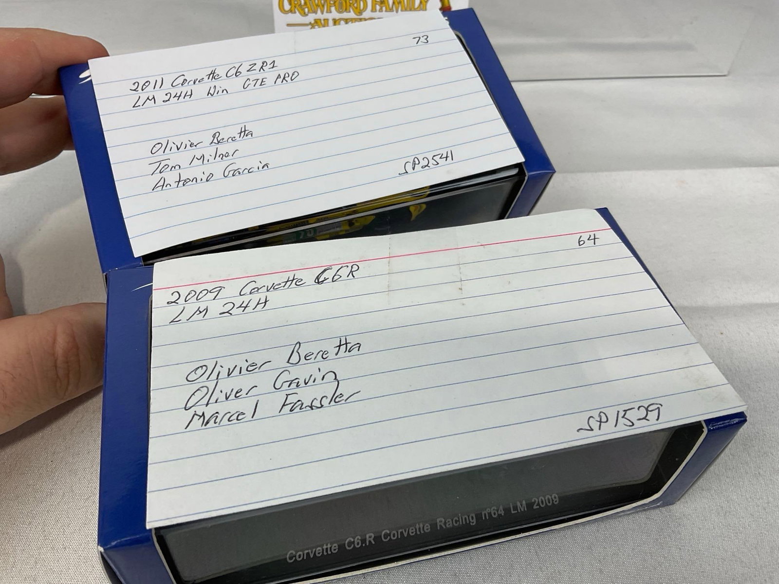 2 Spark 1/43 Diecast Car Models, Chevy Corvette 2009 C6R & 2011 C6 ZR1, Le Mans - 10