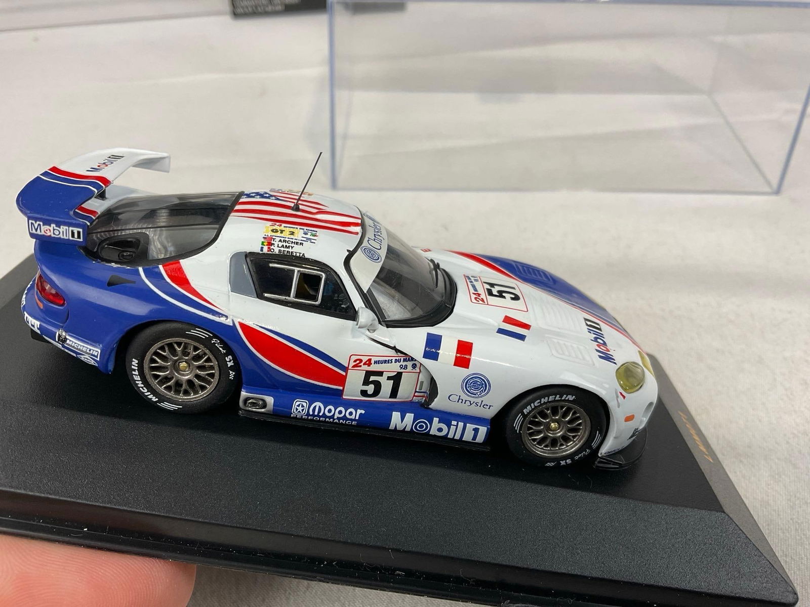 2 Minichamps & IXO 1/43 Diecast Car Models, 1996 & 1998 Viper GTS-R, Olivier Beretta - 7