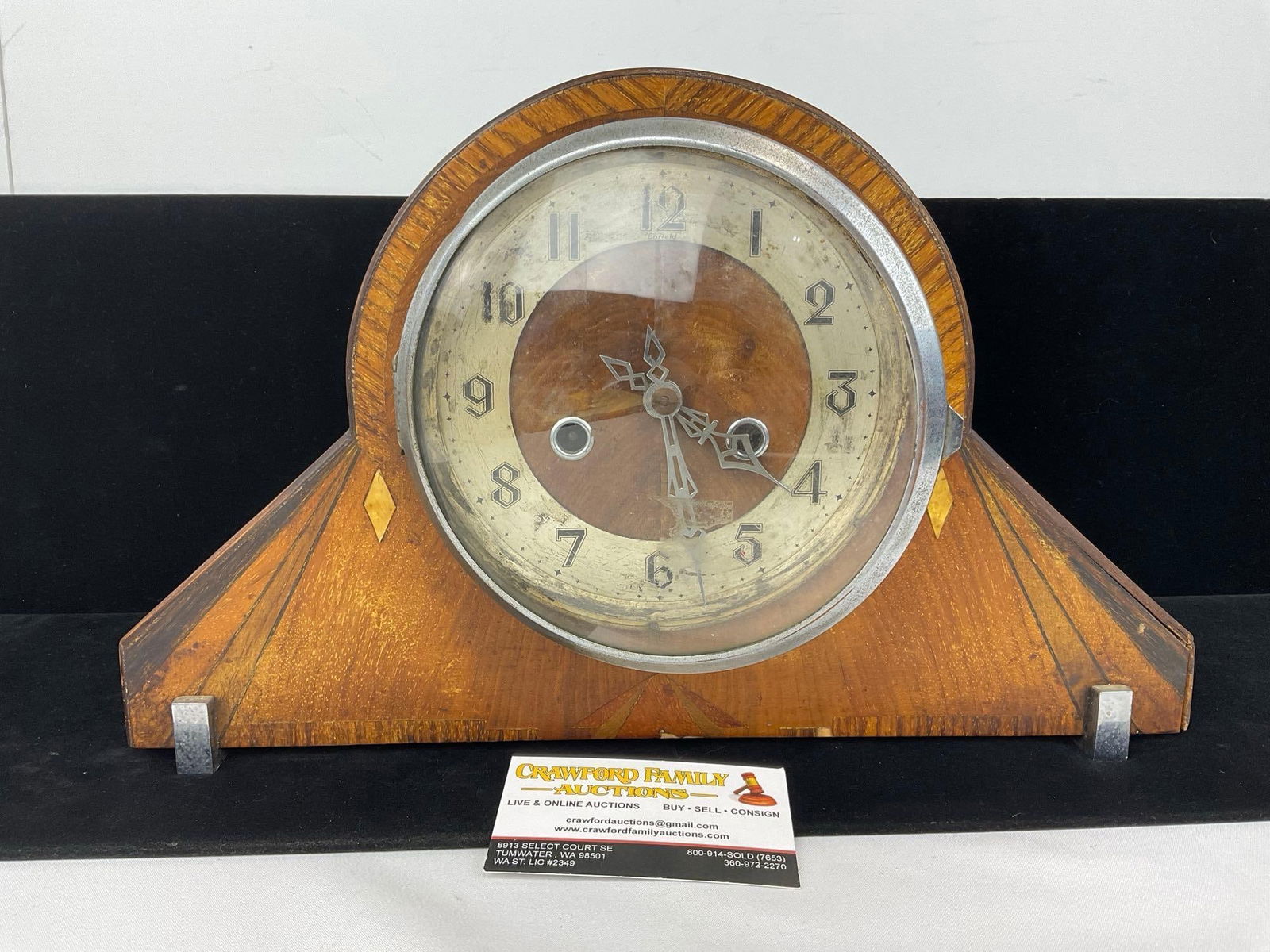 Early 20th Century German Haller (?) Mantel Clock, Time Strike, 10h x 15w x 7d inches (1 of 5)