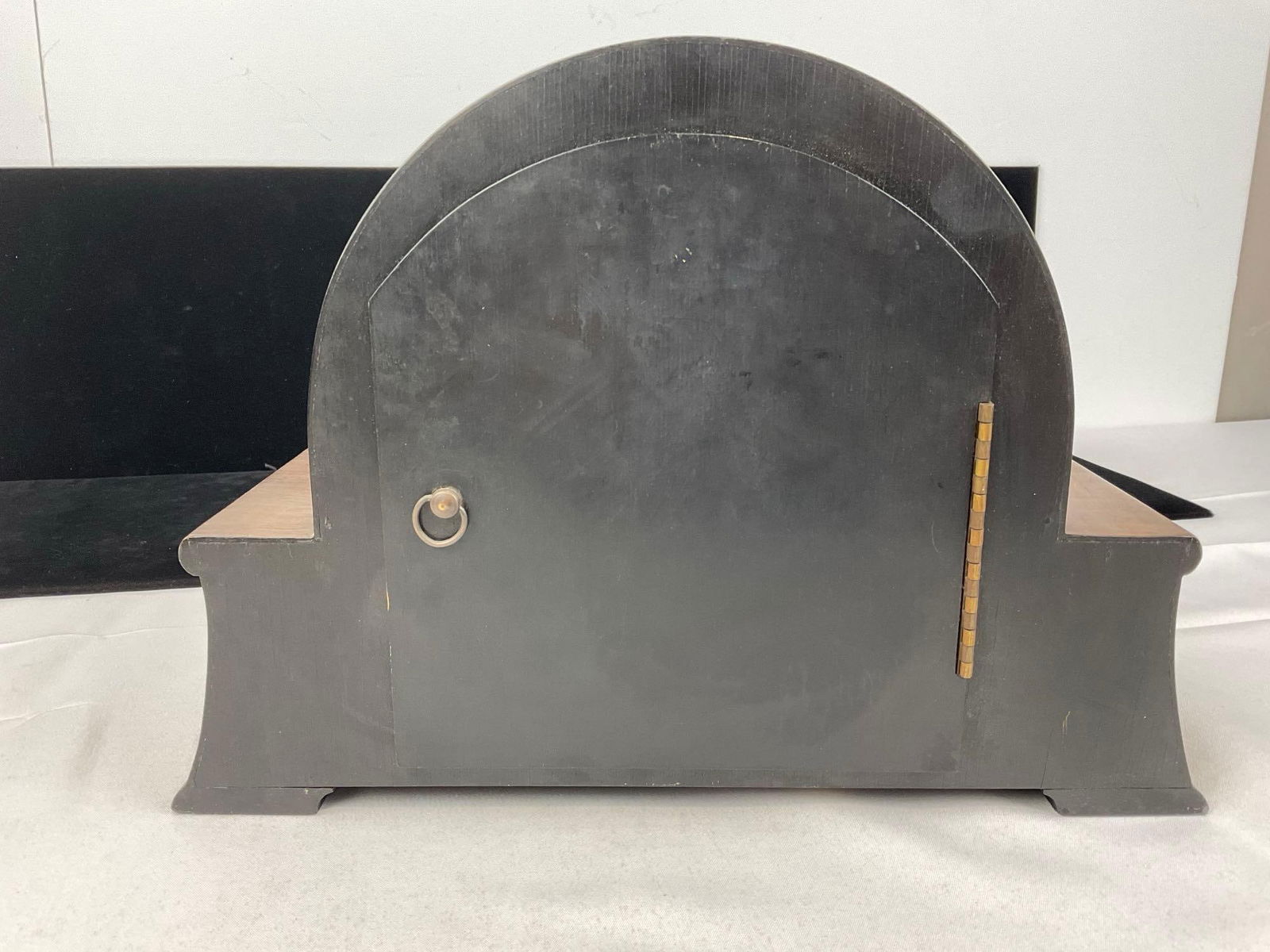 Vintage Bentimo English Mantel Humpback Clock, Time Strike Chime, 10h x 13w x 7d inches - 4