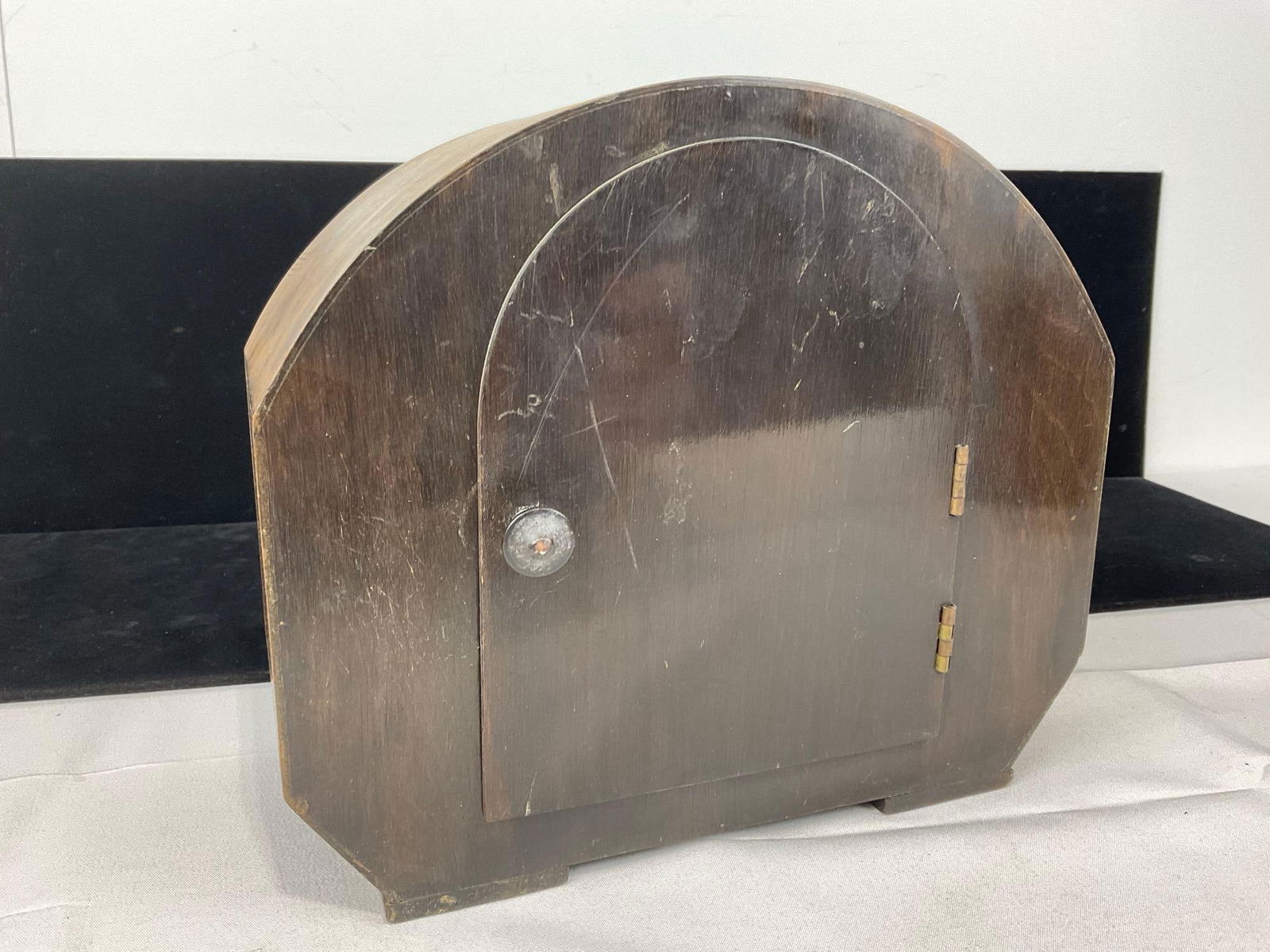 Early 20th Century Mantel Clock, Time Strike, Inlaid Wood, Westminster Chime, 9h x 10w x 6d inches - 4